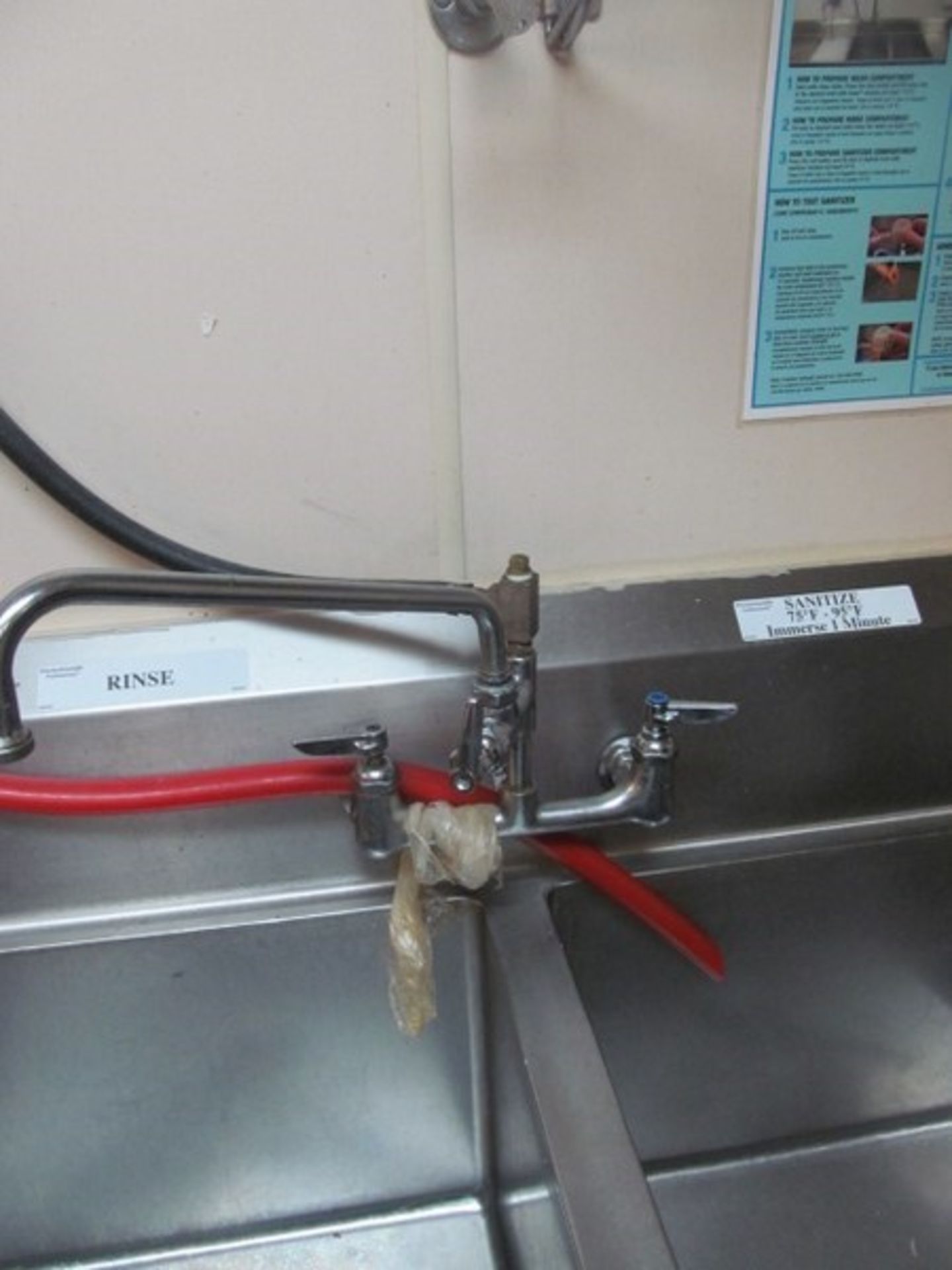 12' Four Compartment Sink w/ Overhead Sprayer - Image 3 of 8