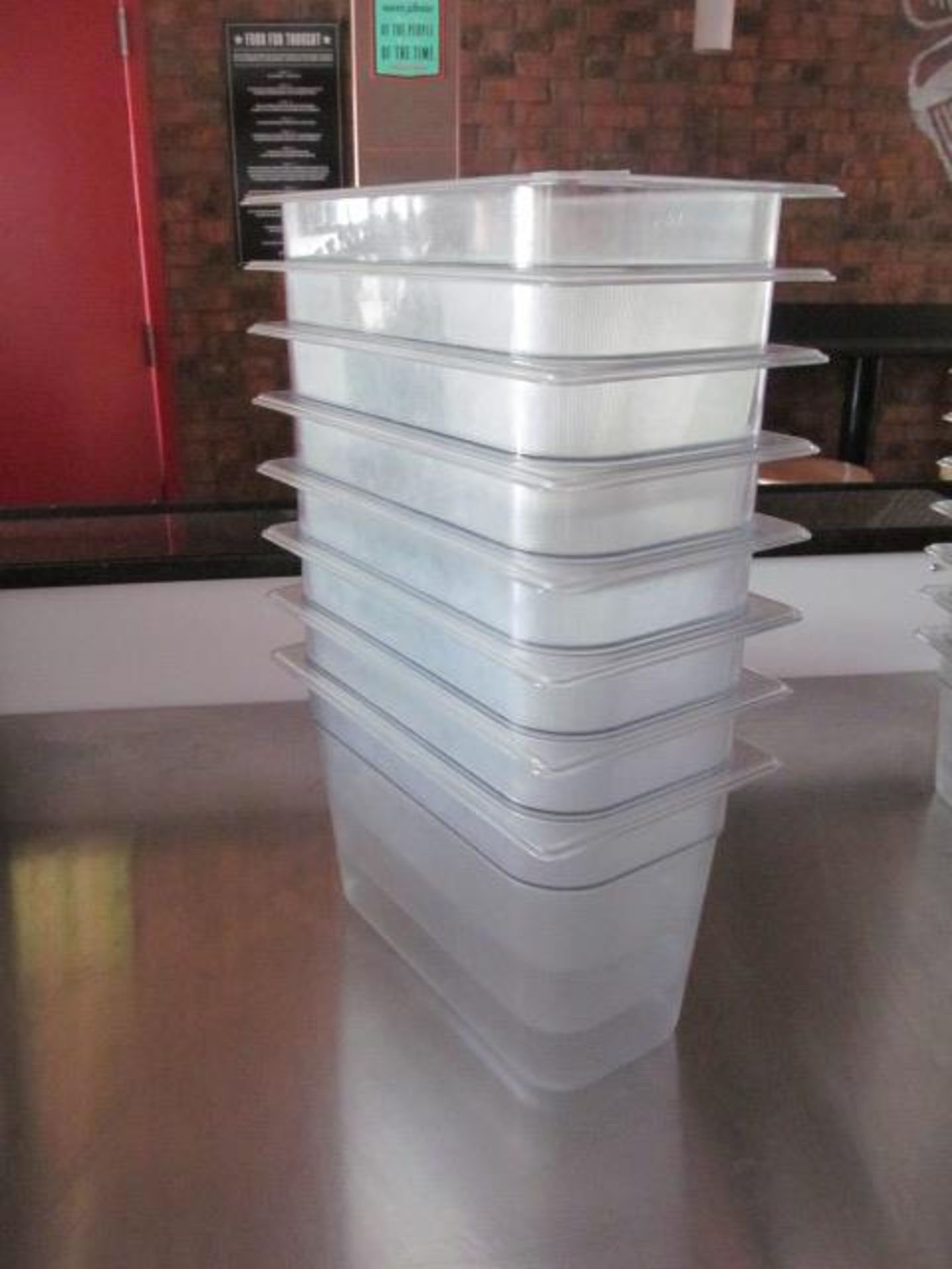 (8) 1/3 Clear Plastic Pans