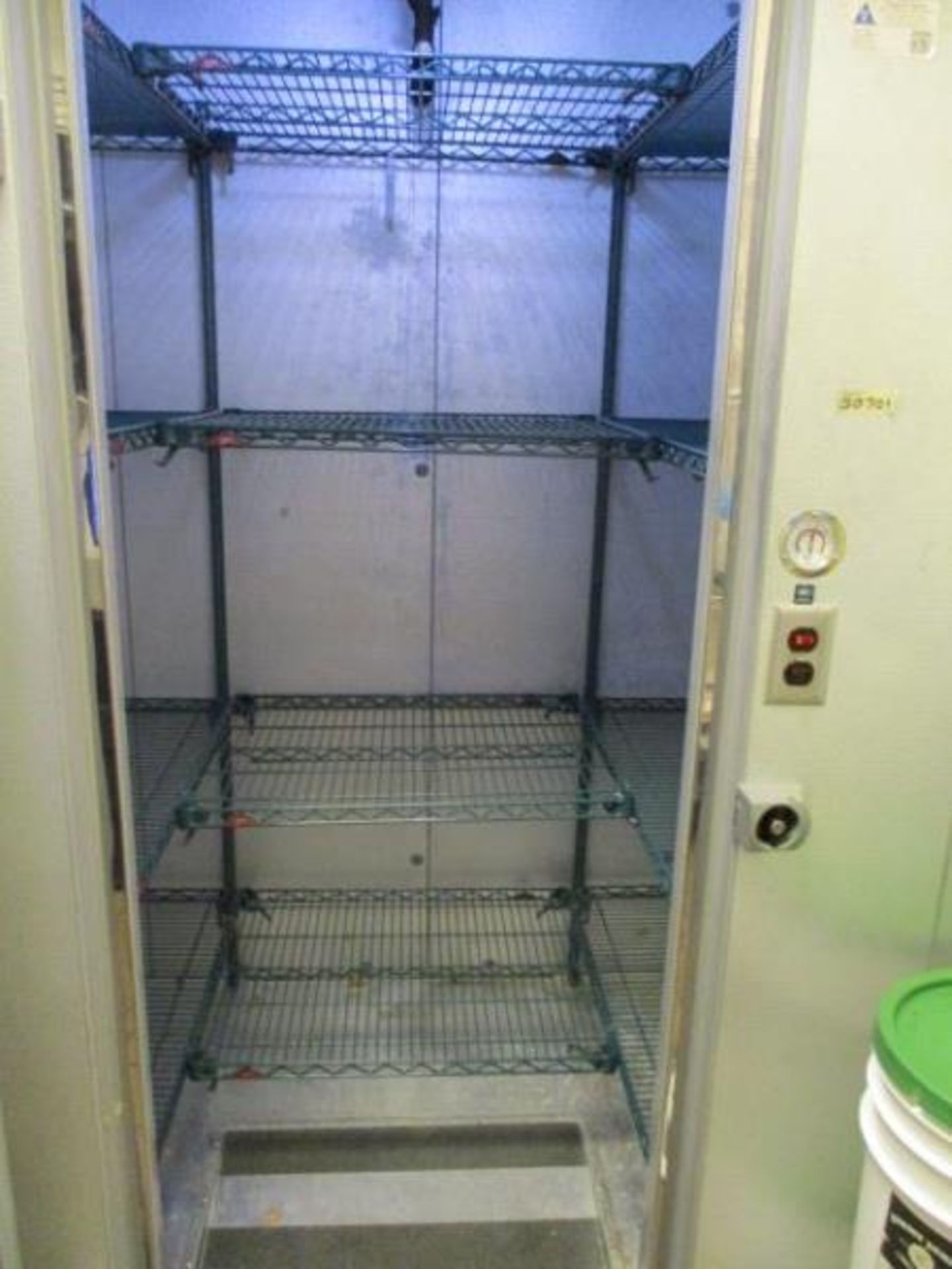 (3) Interlocked Green Metro Racks In Cooler