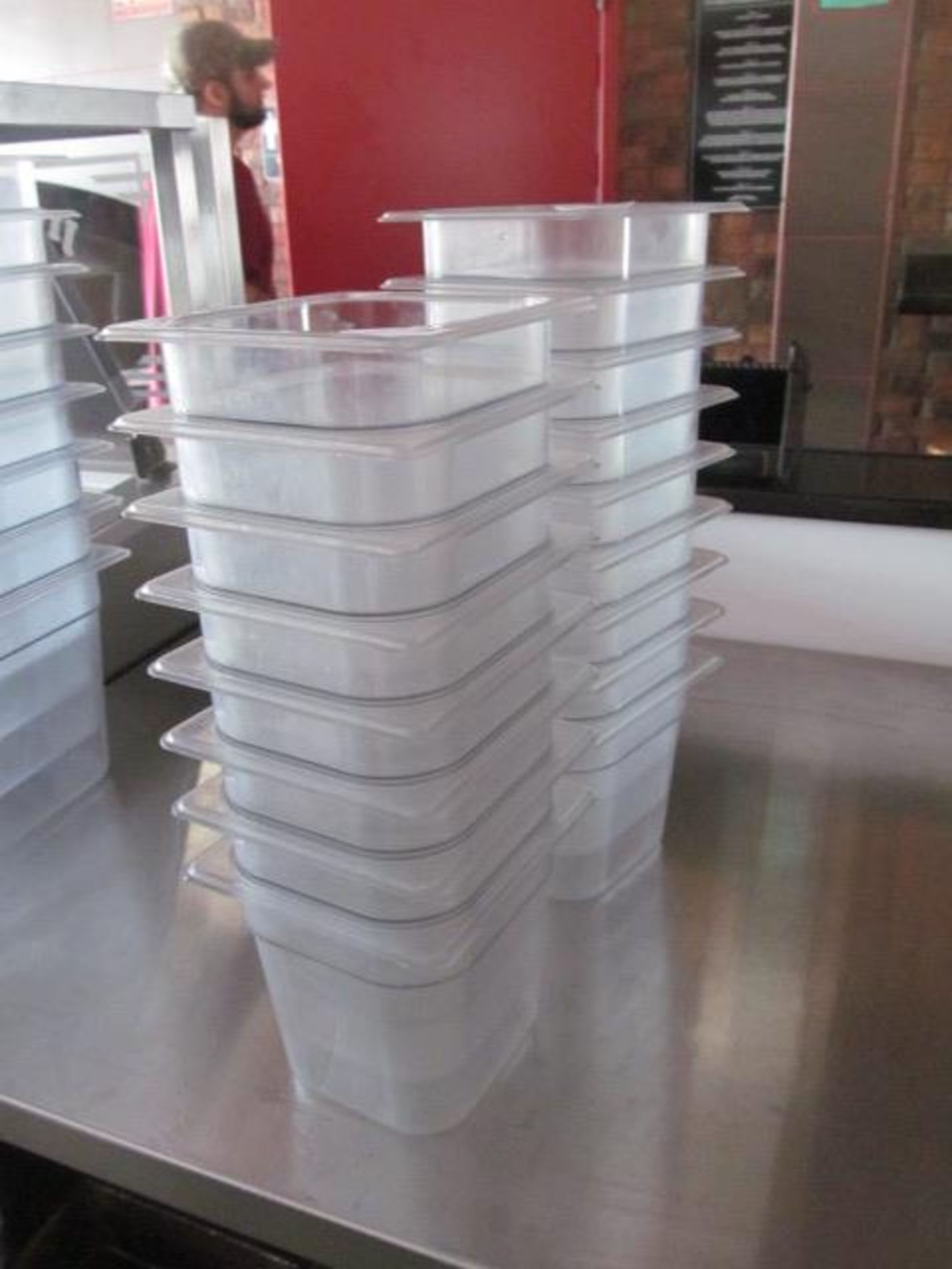 (17) 1/6 Clear Plastic Pans / Inserts