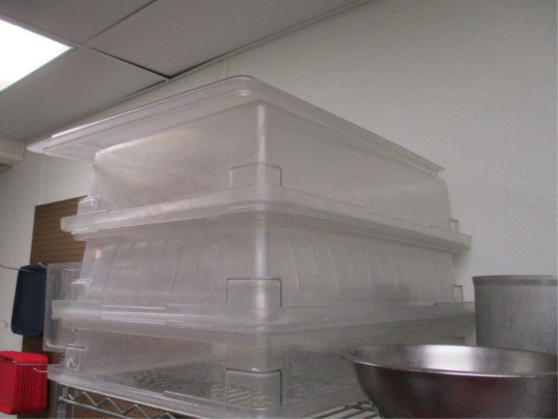 Top Shelf w/ Clear Plastic Storage Bins, (55) Mixing Bowls & Food Storage Containers - Image 3 of 3