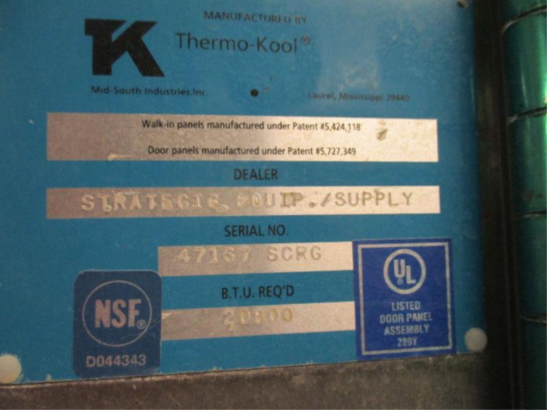 Thermo-Kool Walk In Cooler, Approx. 7' x 30', SN: 47167 SCRG w/ (2) Bohn Compressors - Image 2 of 8