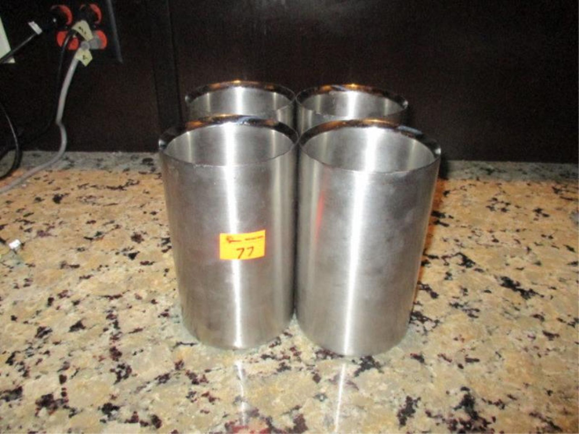 (4) Wine Carafes, Stainless Steel