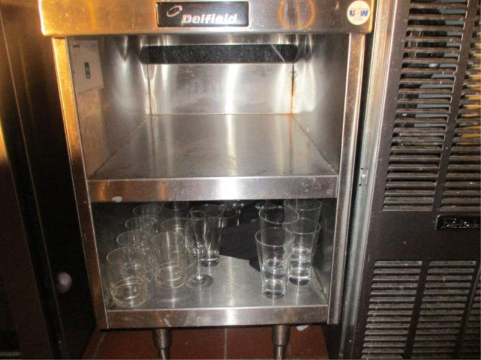 Back Bar Table, Stainless Steel w/ 2 Lower Stainless Steel Shelves w/ Assorted Glassware, 18" - Image 2 of 2