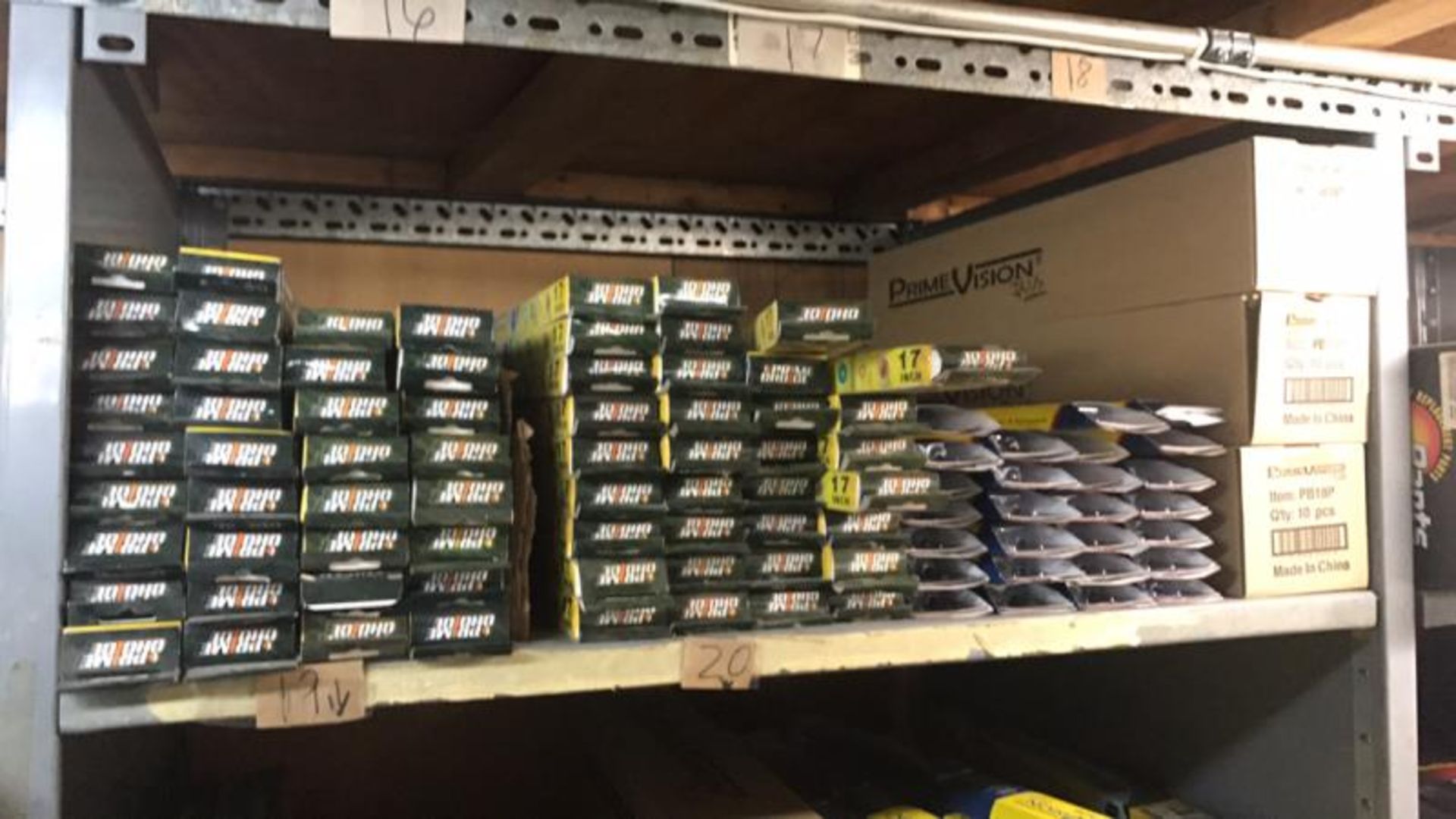 (5) Shelves of Wiper Blades