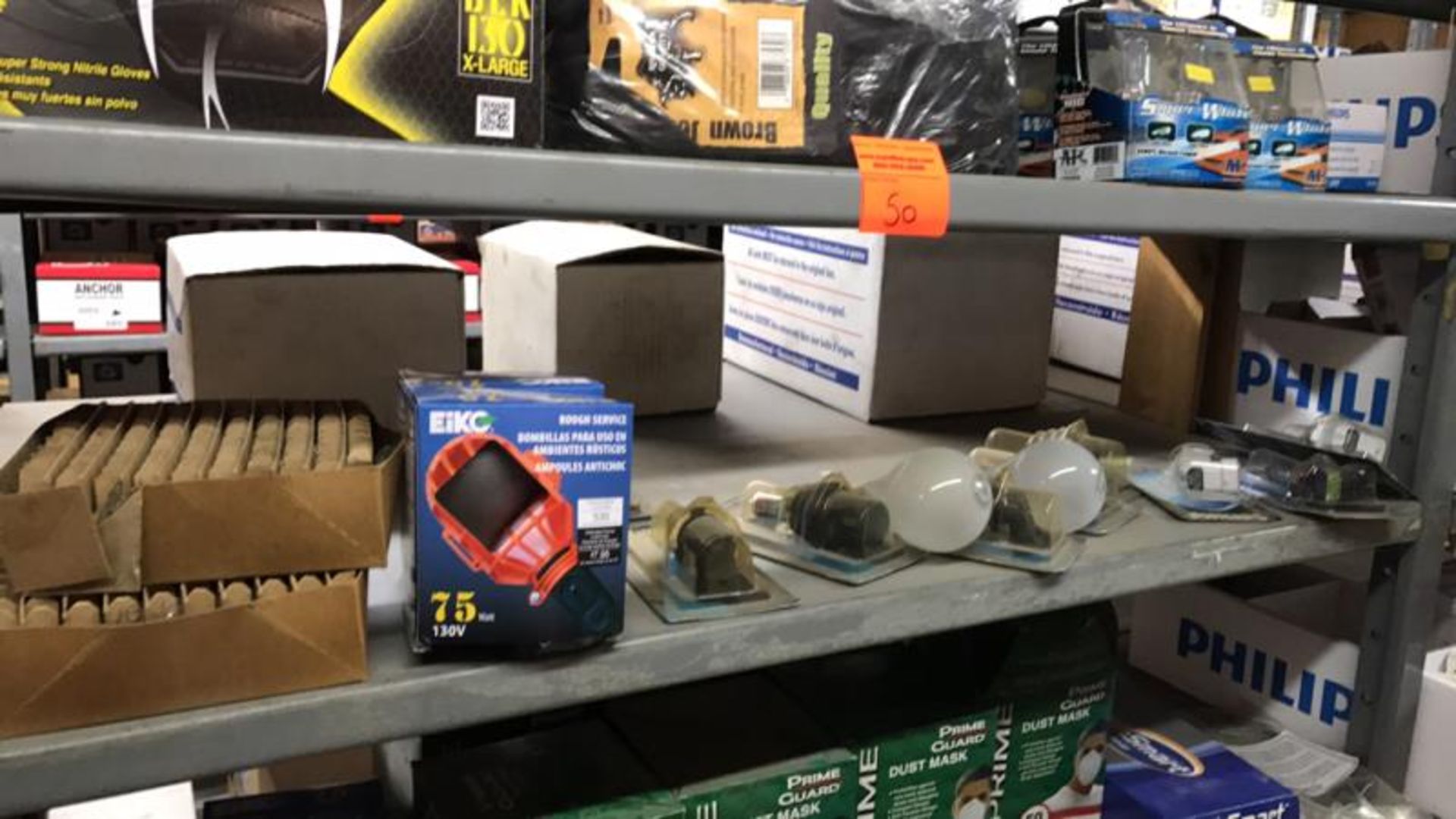 (6) Shelf of Gloves, Bulbs, Light RepairKits, (6) Shelf of Gloves, Bulbs, Light RepairKits, Dust - Image 4 of 6