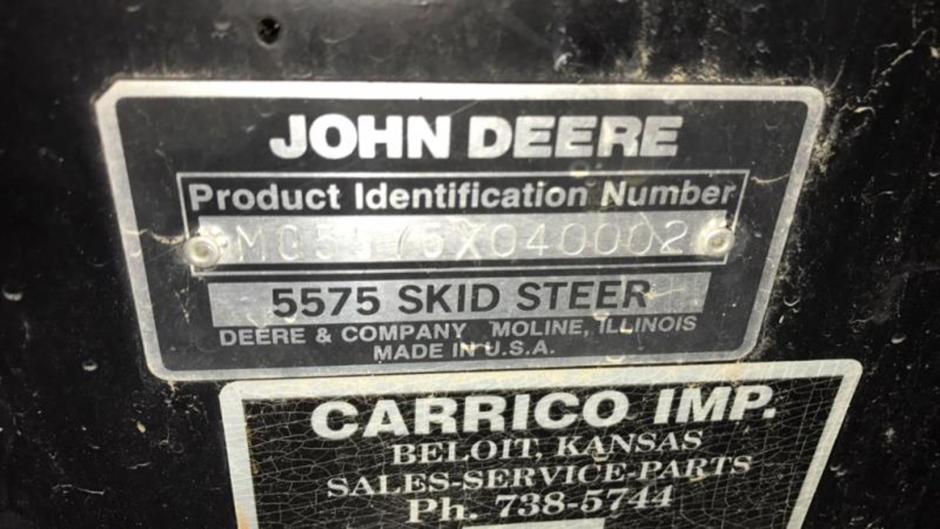John Deere Skid Steer Loader, Model: 5575, Sn: MG5575X040002, 789.9 hours, w/ forks - Image 4 of 13