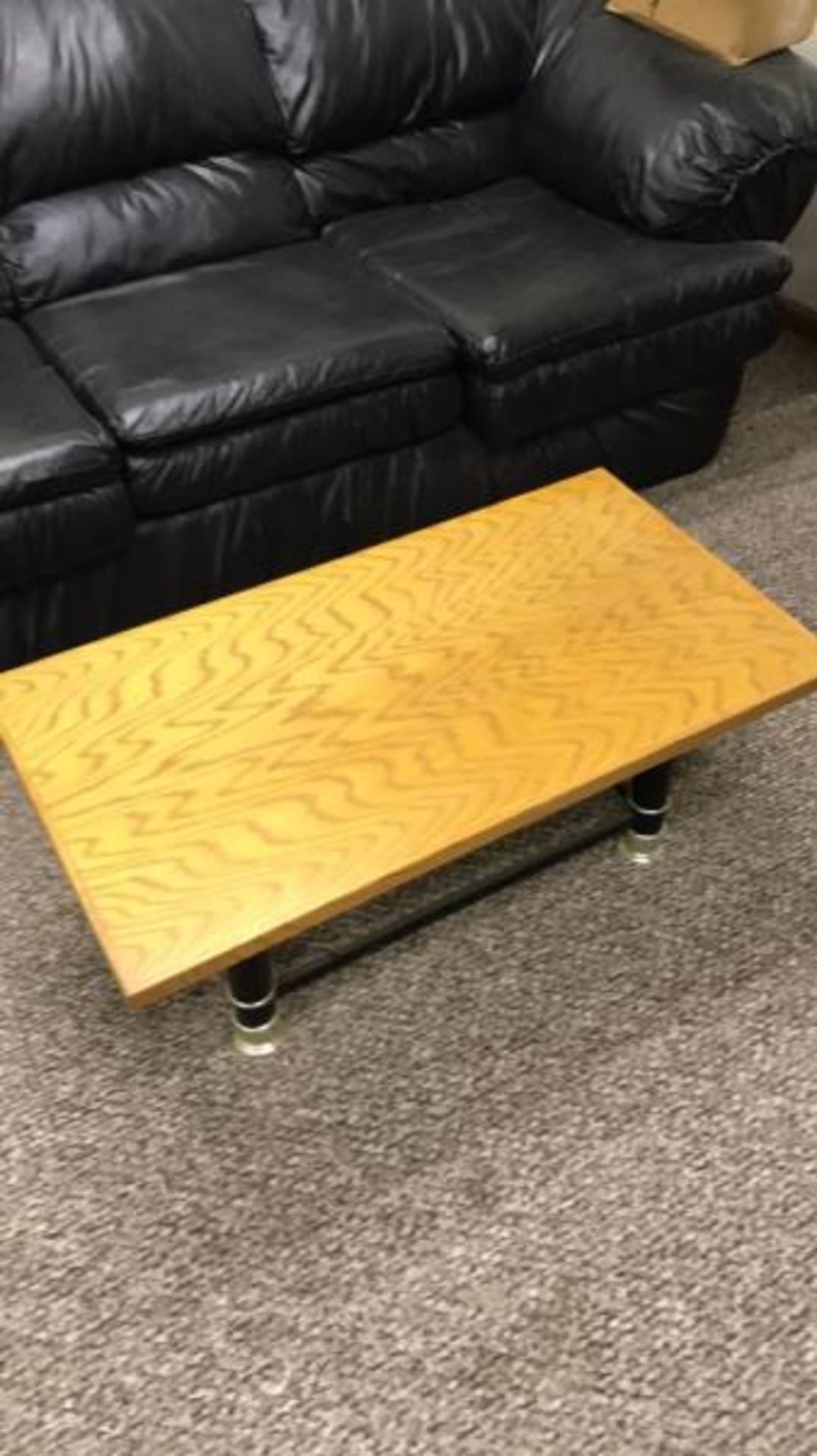 Floor fan, black sofa, coffee table, organizer - Image 4 of 6