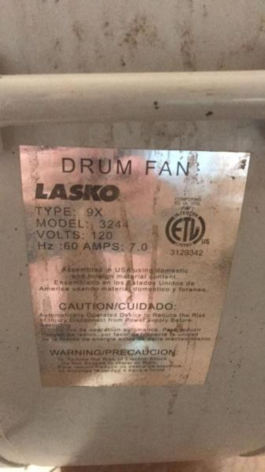 Lasko fan Model: 3244, Type 9X - Bild 3 aus 3