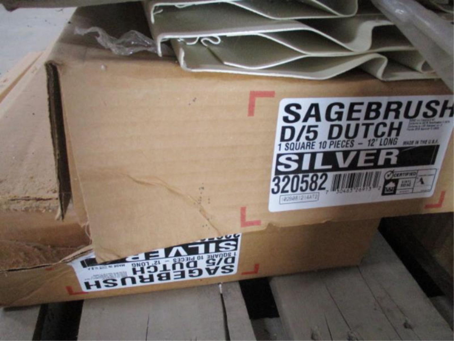 3 Boxes Chesapeake Bay Dutch Lap 4.5 in by 12Ft Harbor Gray, 2 Boxes D/S Sagebrush Dutch Silver # - Image 3 of 5