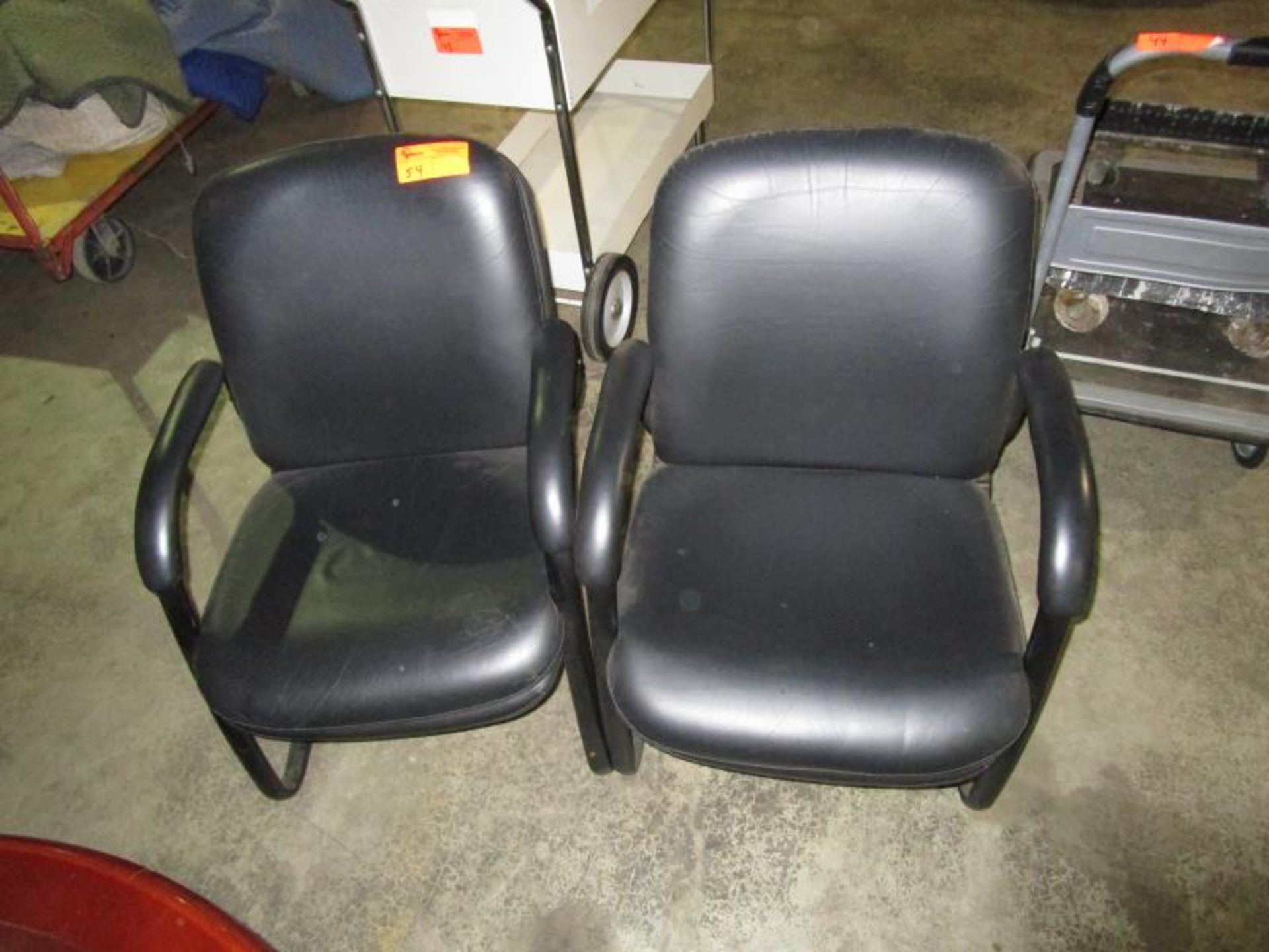 (2) Black Arm Chairs