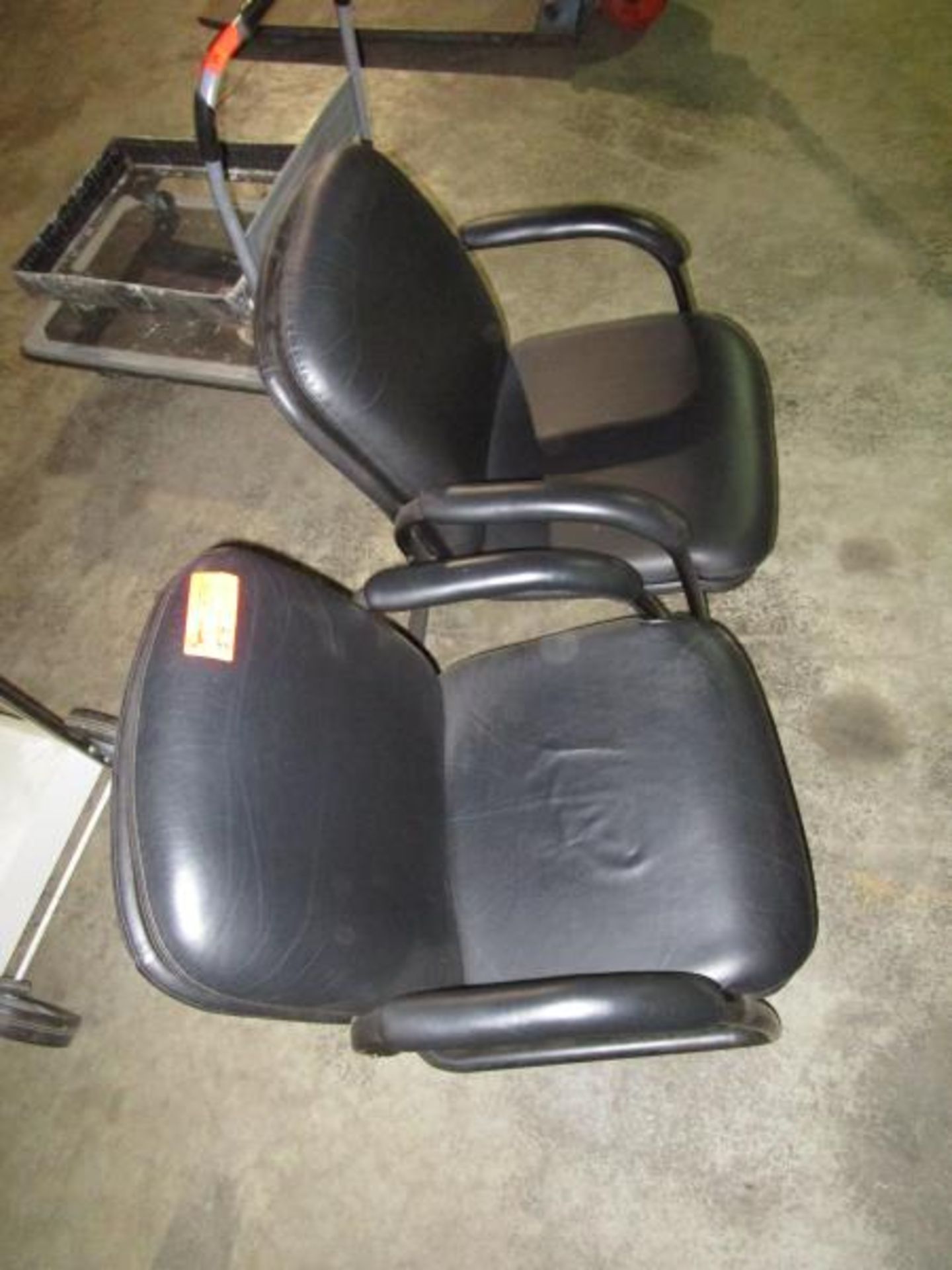 (2) Black Arm Chairs - Image 2 of 2