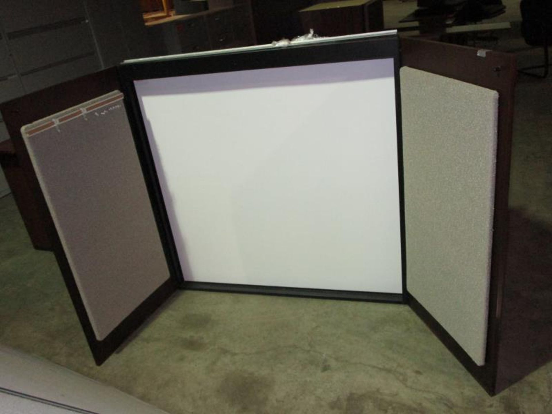 Dry Erase Board, Wall Hung in 2 Door Cabinet