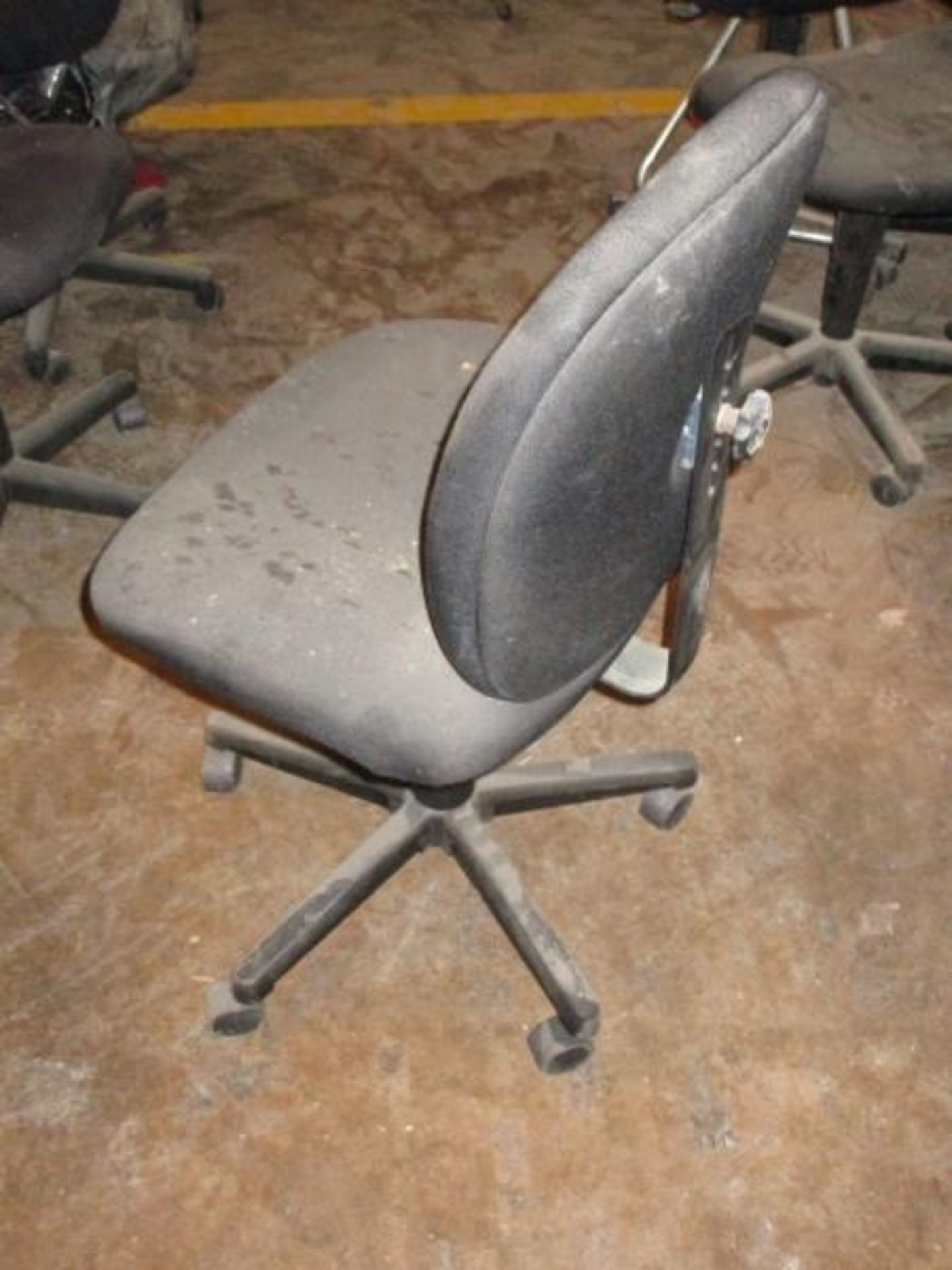 (10) Assorted Office Chairs on Casters, Fabric Seat / Back - 1 w/ Broken Back, (1) Rolling Stool - Image 5 of 14