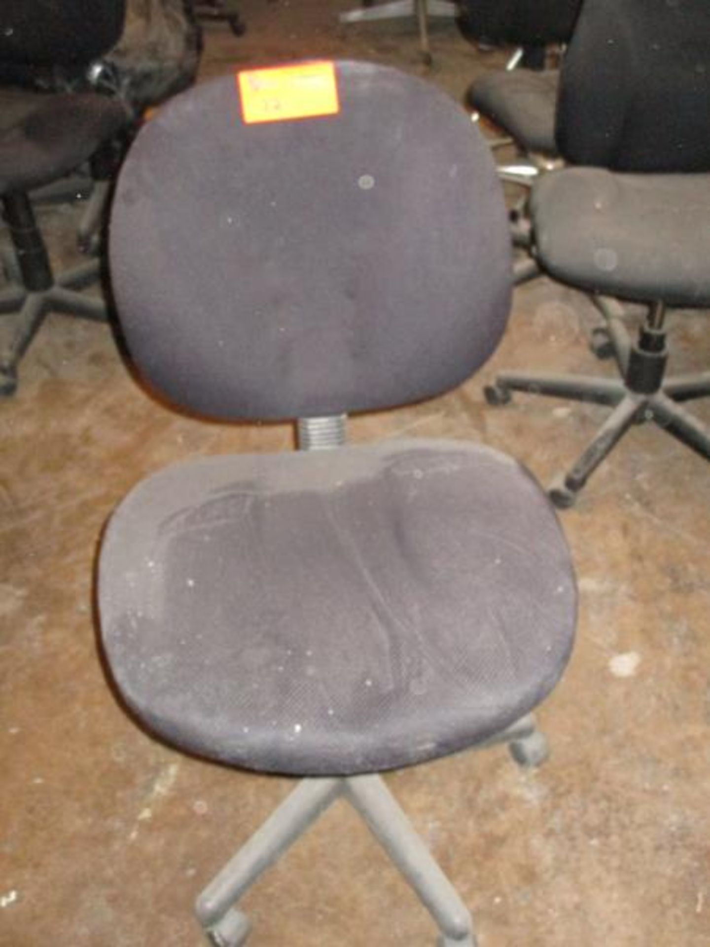 (10) Assorted Office Chairs on Casters, Fabric Seat / Back - 1 w/ Broken Back, (1) Rolling Stool - Image 6 of 14