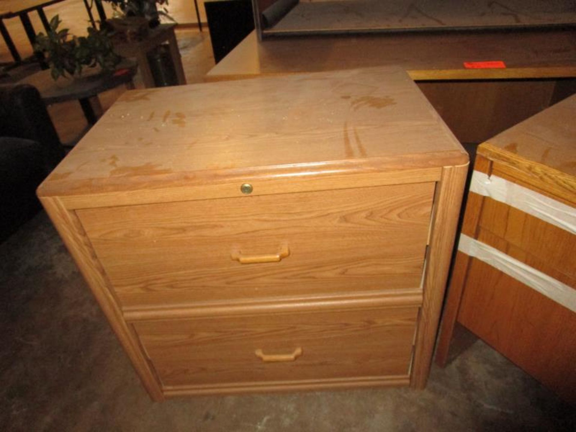 Lot - Matching Desks, Above Storage for 1 Pc., 2 Drawer File, All Laminate Wood - 5pcs Drawer - Image 3 of 5