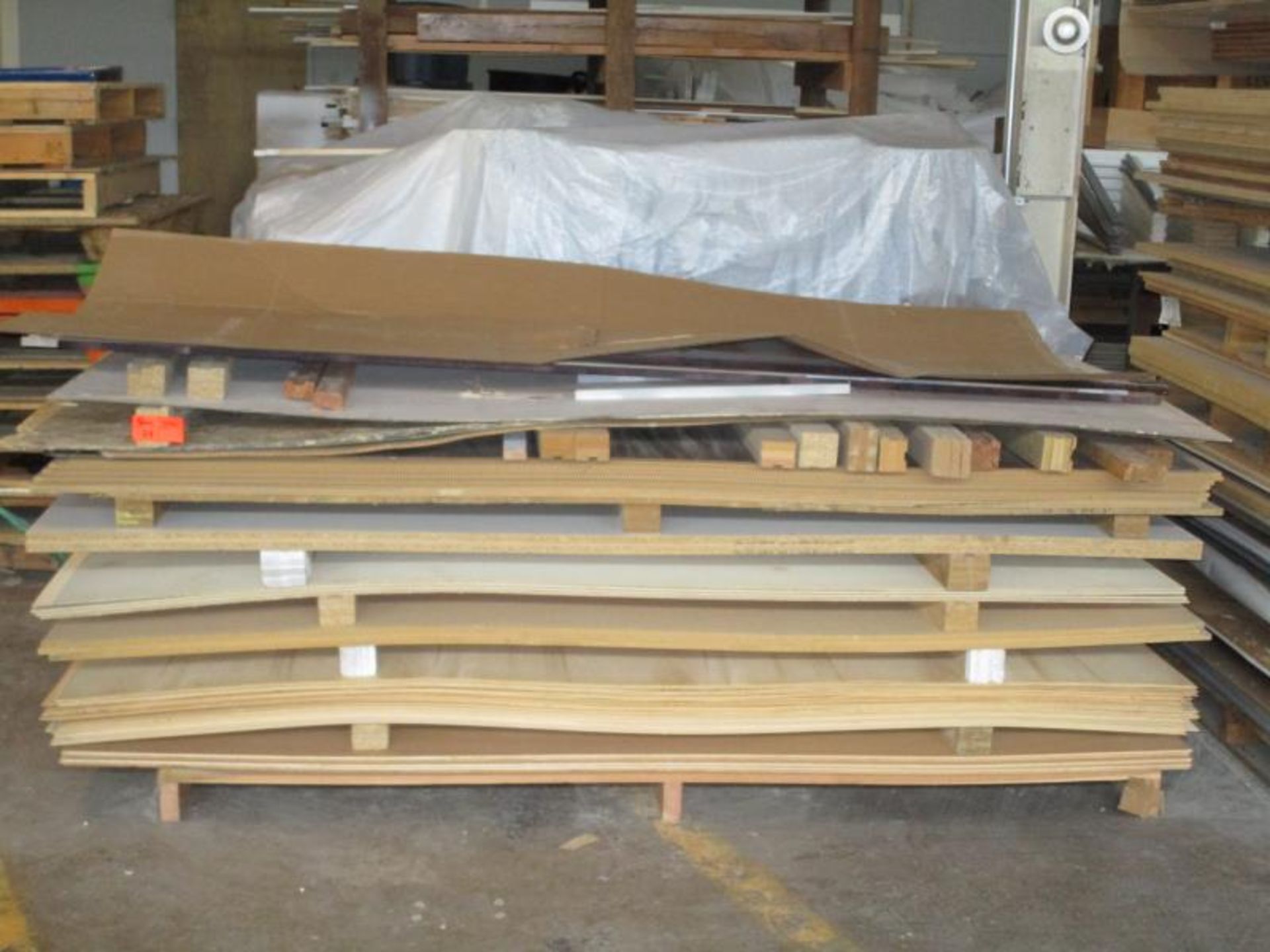 Lot - (50+) Asst. Styles of Plywood Sheets, Etc., Appears to Be Mostly 4 x 8, Diff Thicknesses Etc.,
