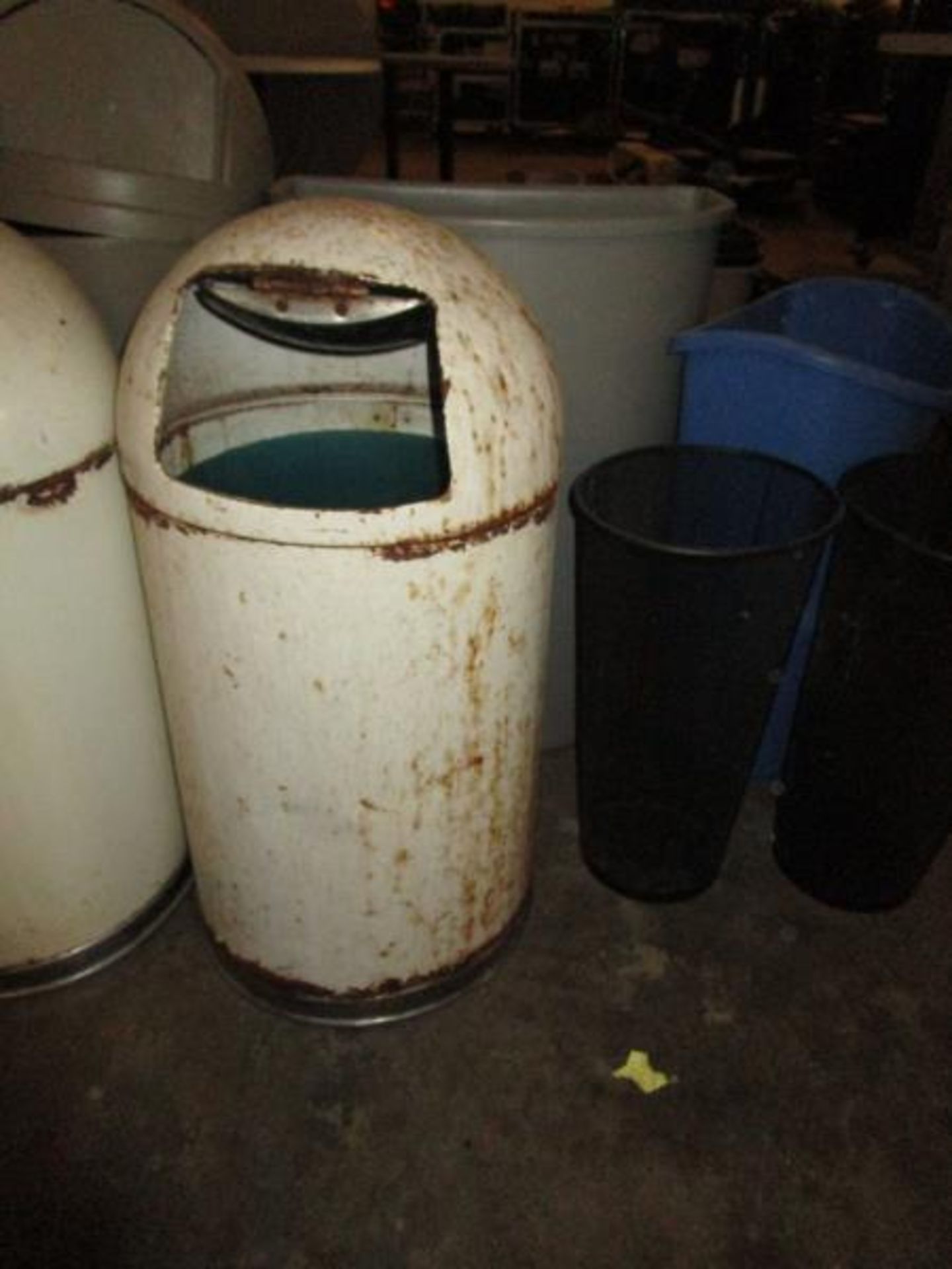 (7) Assorted Garbage Cans - Metal & Plastic - Image 2 of 5