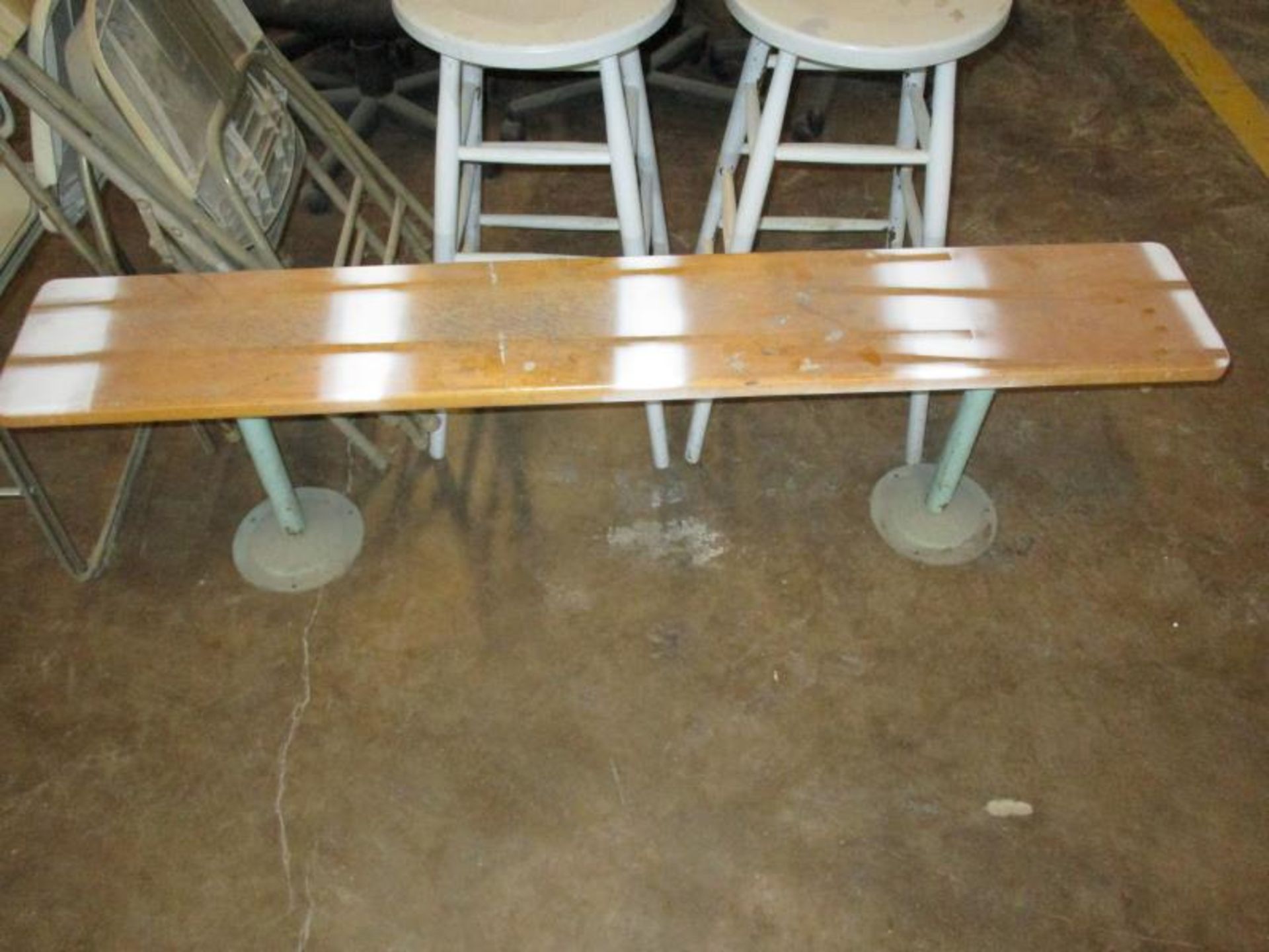 Lot - (3) Folding Chairs,(2) Stackable Chairs w/ Plastic Seat / Back, Metal Frame, (2) Bar - Image 3 of 4