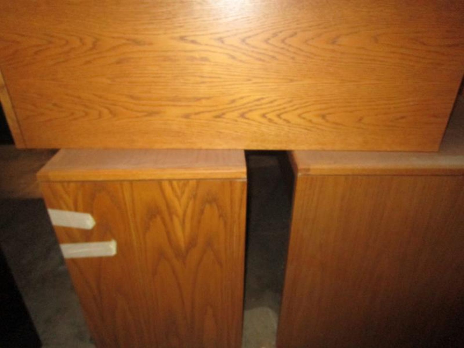 Lot - Matching Desks, Above Storage for 1 Pc., 2 Drawer File, All Laminate Wood - 5pcs Drawer - Image 5 of 5