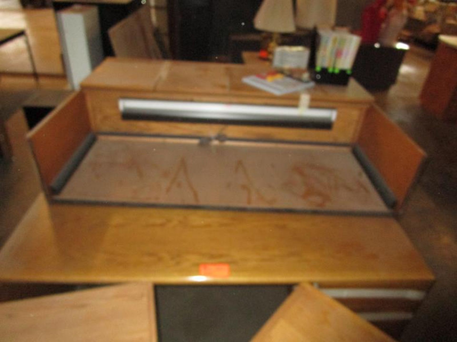 Lot - Matching Desks, Above Storage for 1 Pc., 2 Drawer File, All Laminate Wood - 5pcs Drawer - Image 4 of 5