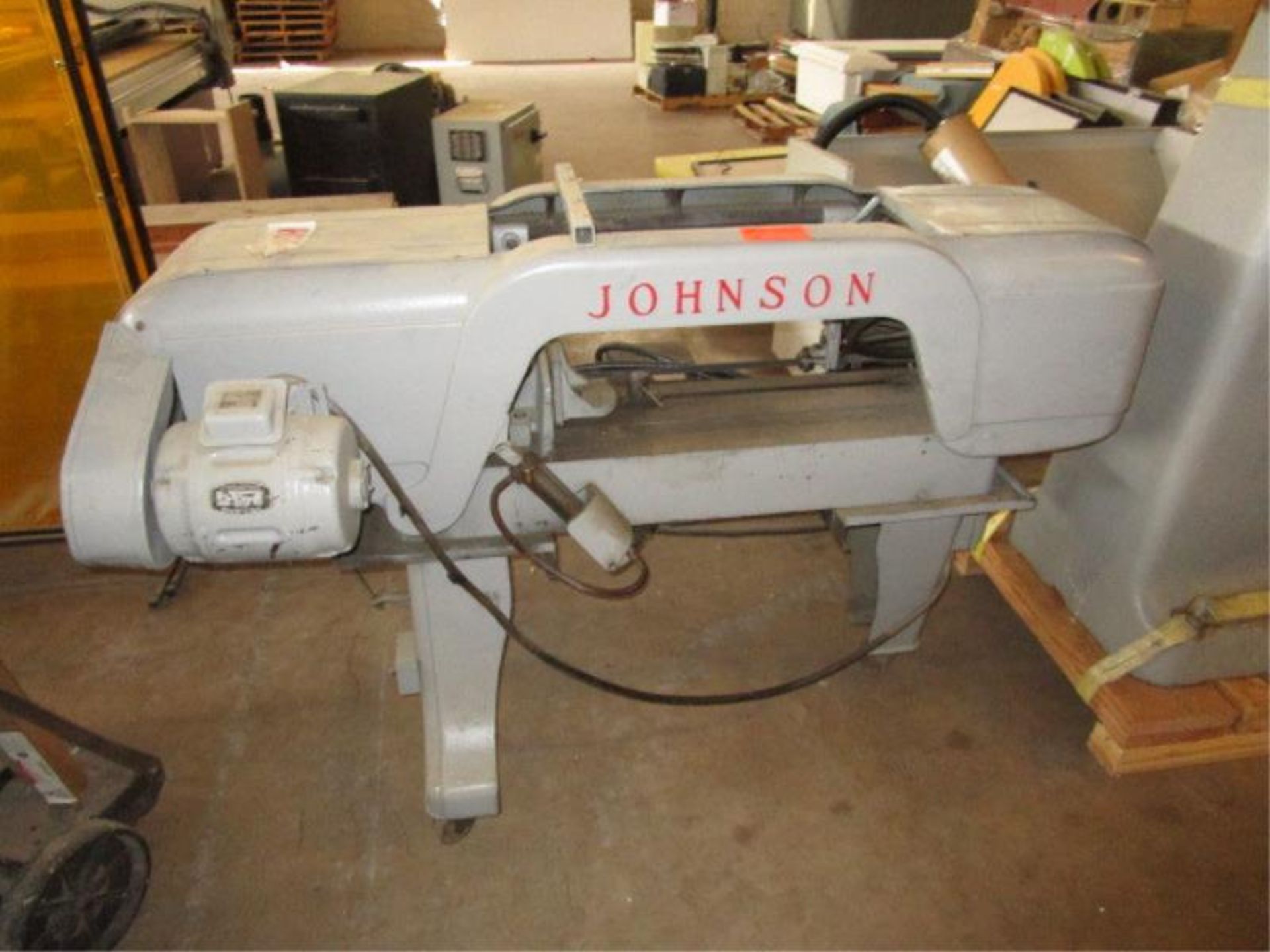 Johnson Horizontal Bandsaw, Model: 3, SN: 6591, HP: 3/4 HP: 3/4