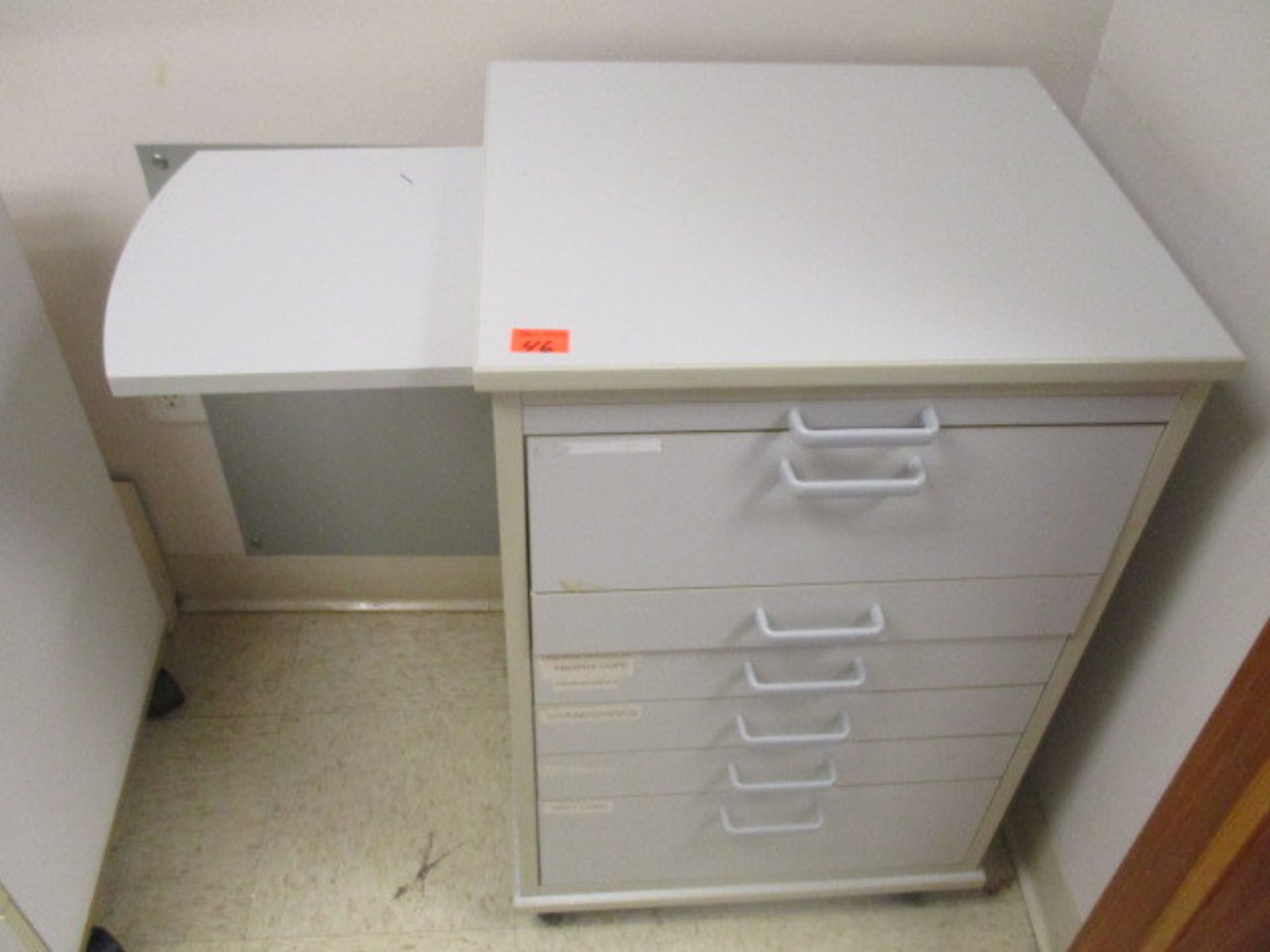 Dental Cabinet, Portable, Grey Laminate, 5 Drawer - Image 2 of 2