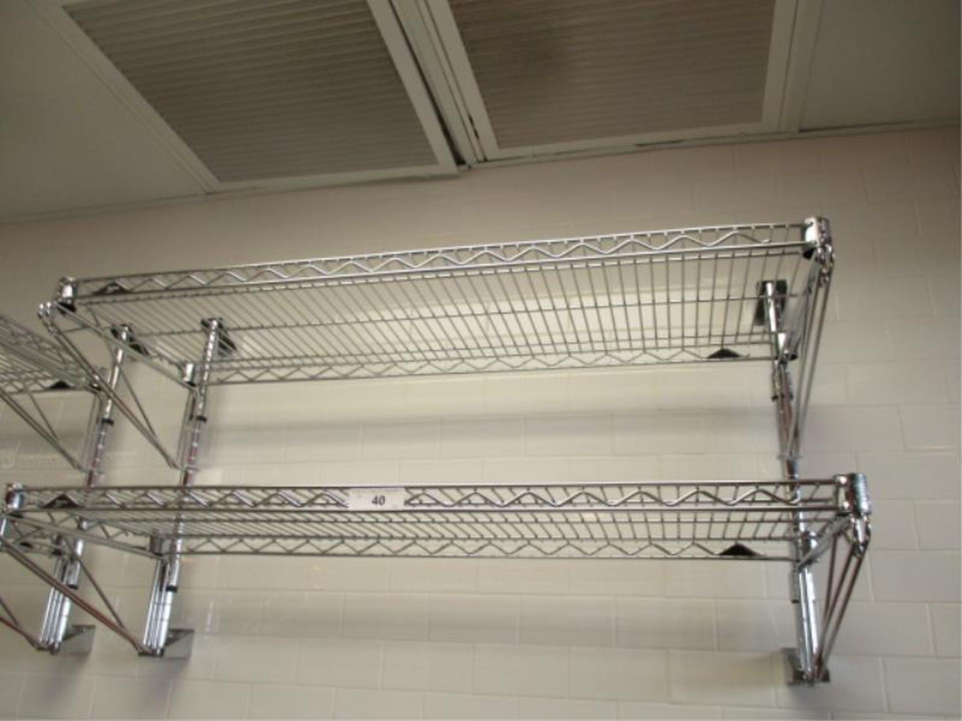 Two metal wire metro wall shelves