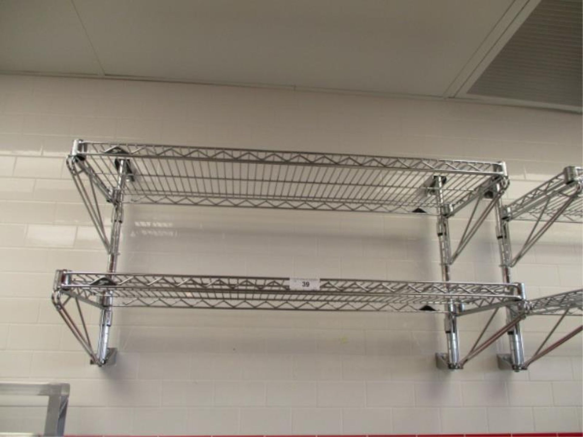 Two metal wire metro wall shelves