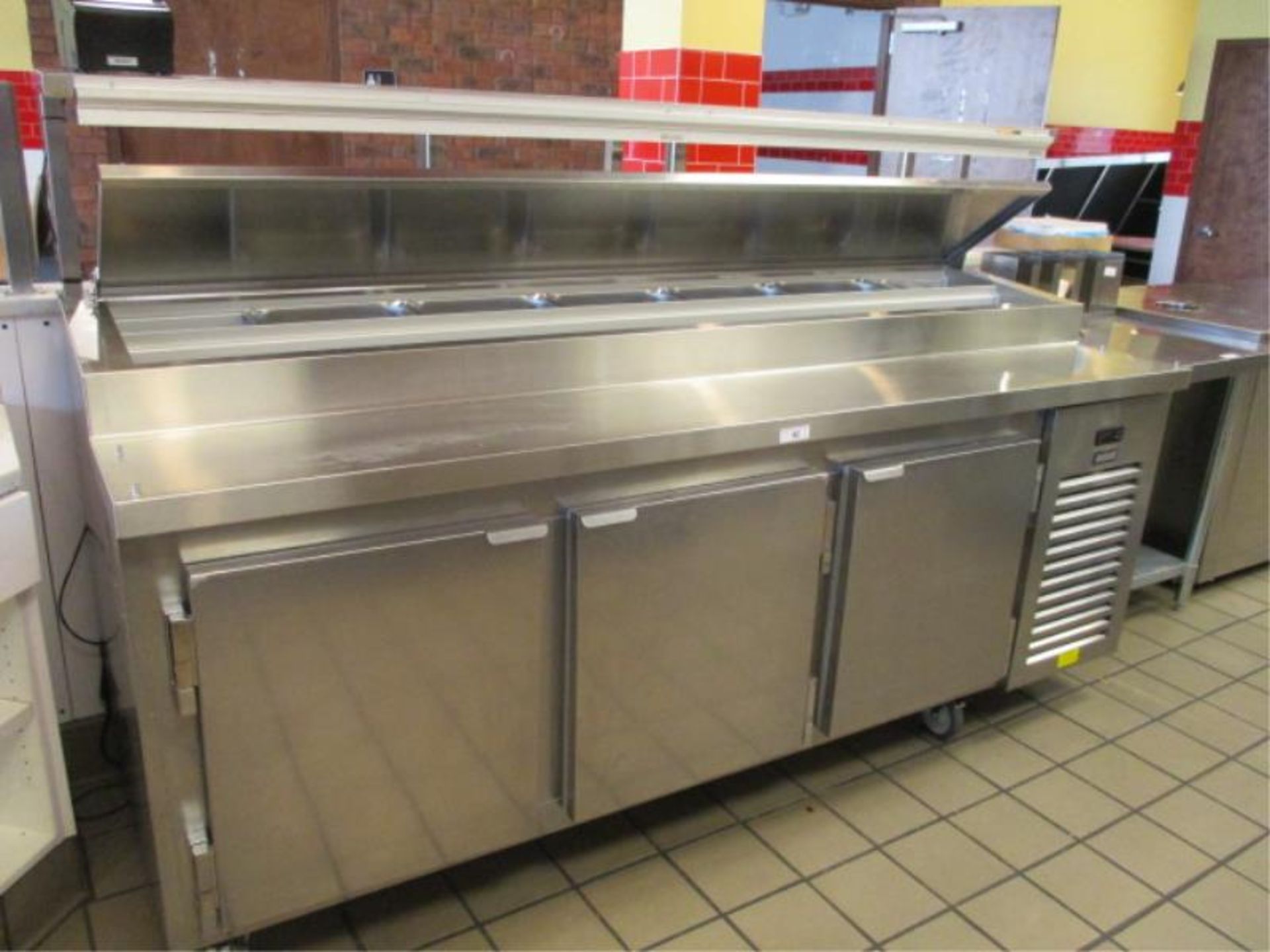 Sandwich prep with 3 lower doors by Kairak Model KBP-91S, Serial # K43818C16