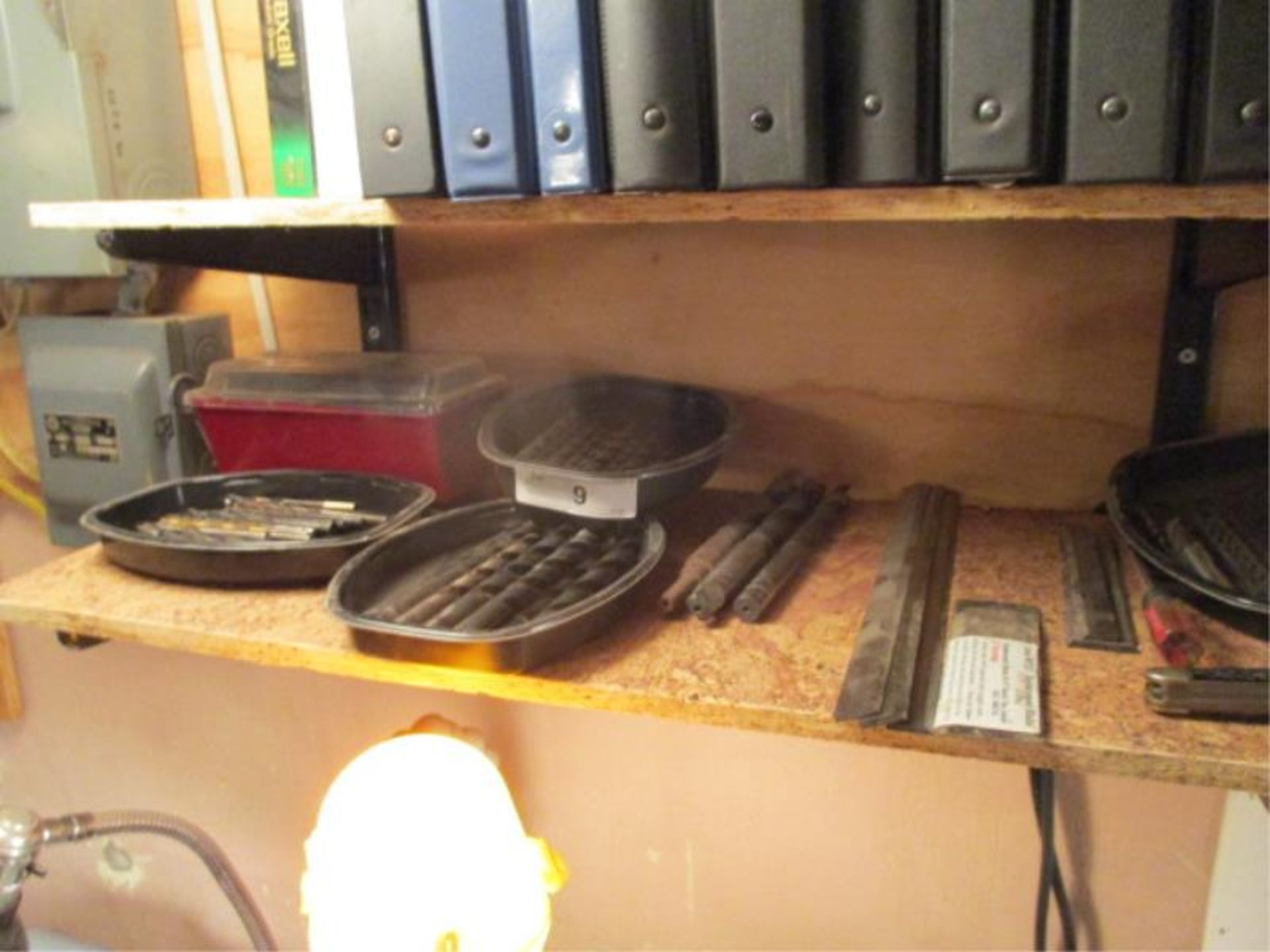 Shelf Lot w/ Misc. Drill Bits & Stone Sharpener - Image 3 of 8