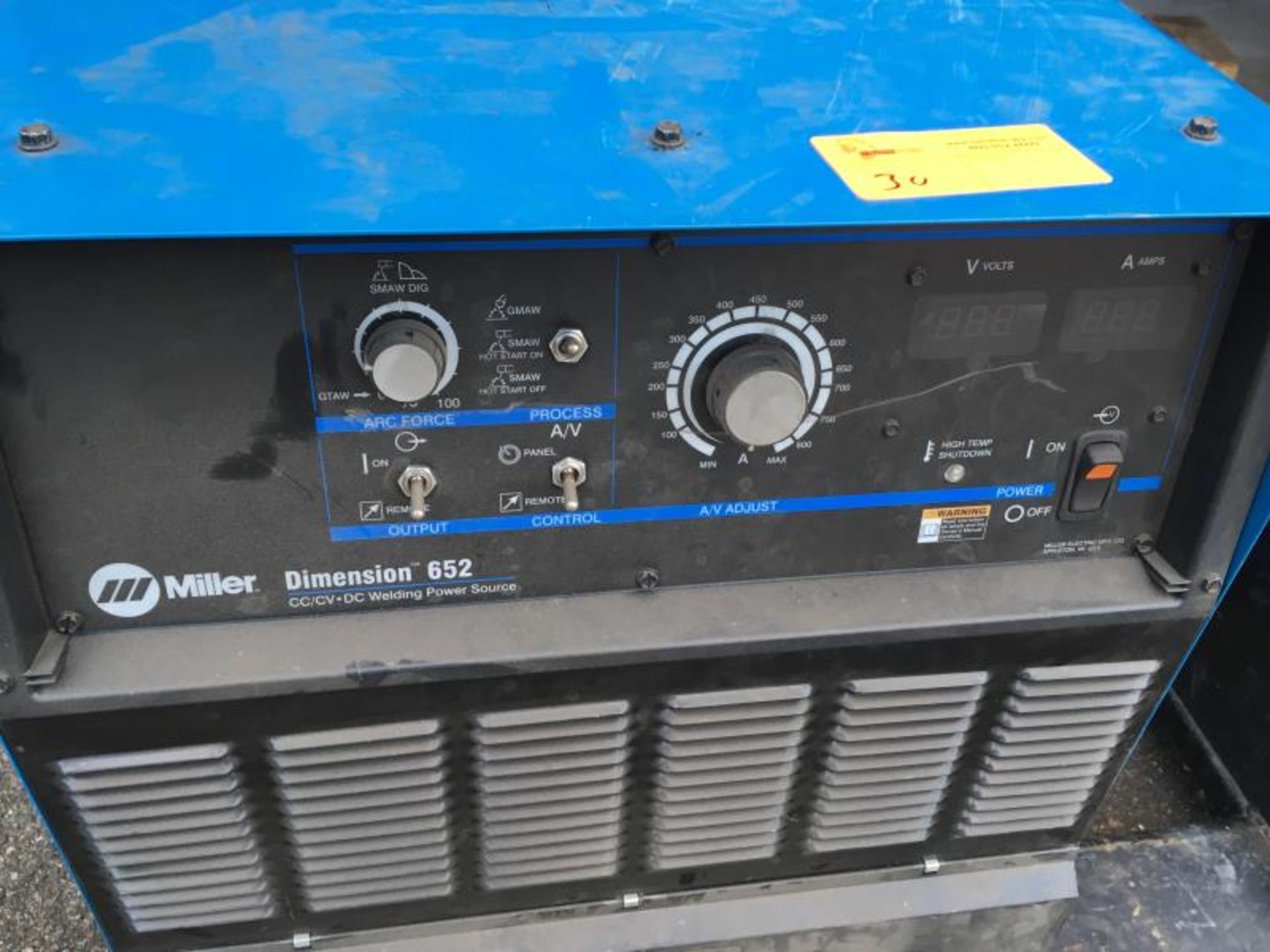 Miller Dimension 652 CC/CV DC Power Source Single Phase S/N:ME380145C - Image 3 of 7