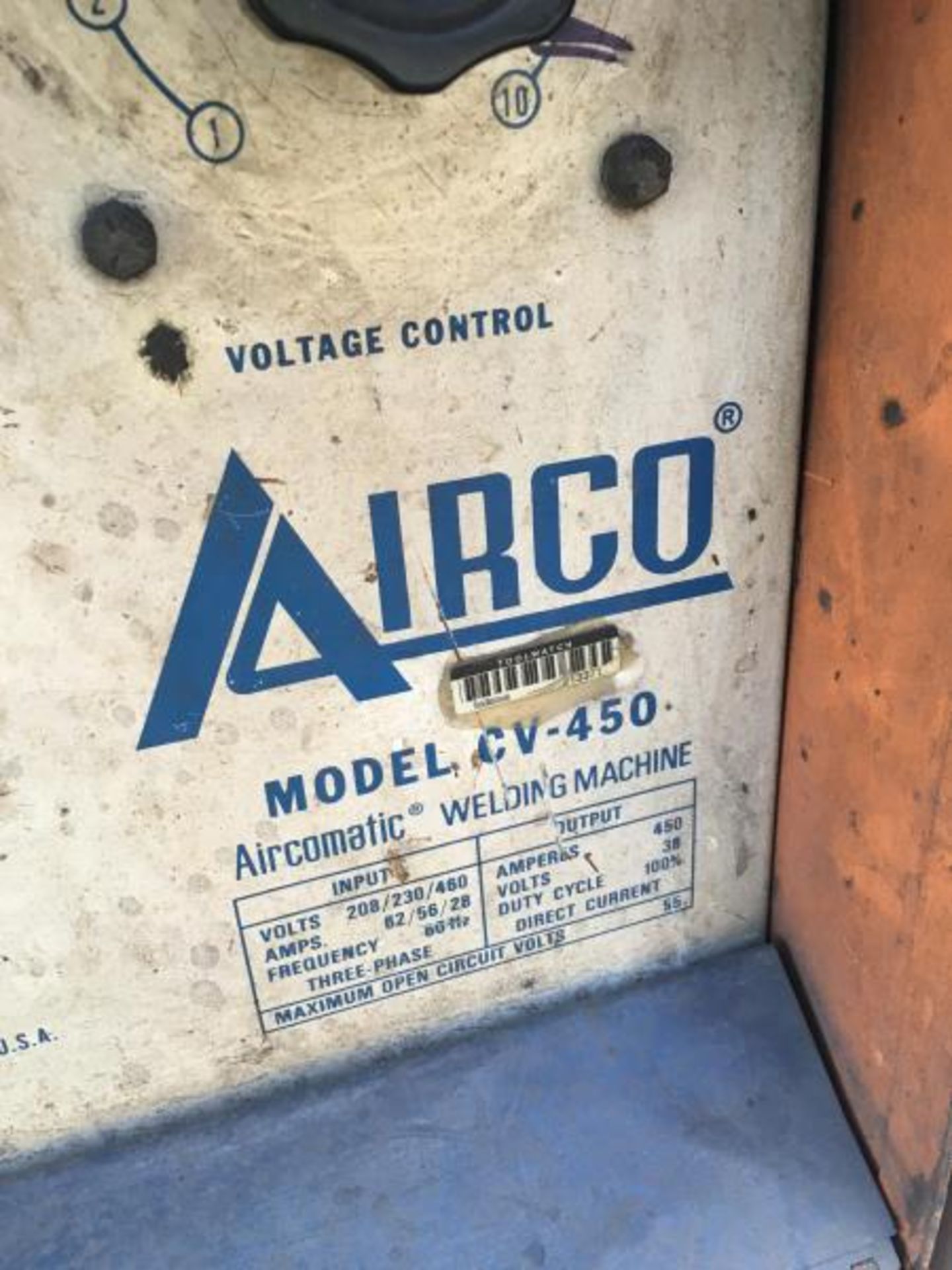 Airco Model CV-450 Aircomatic Welder - Image 4 of 7