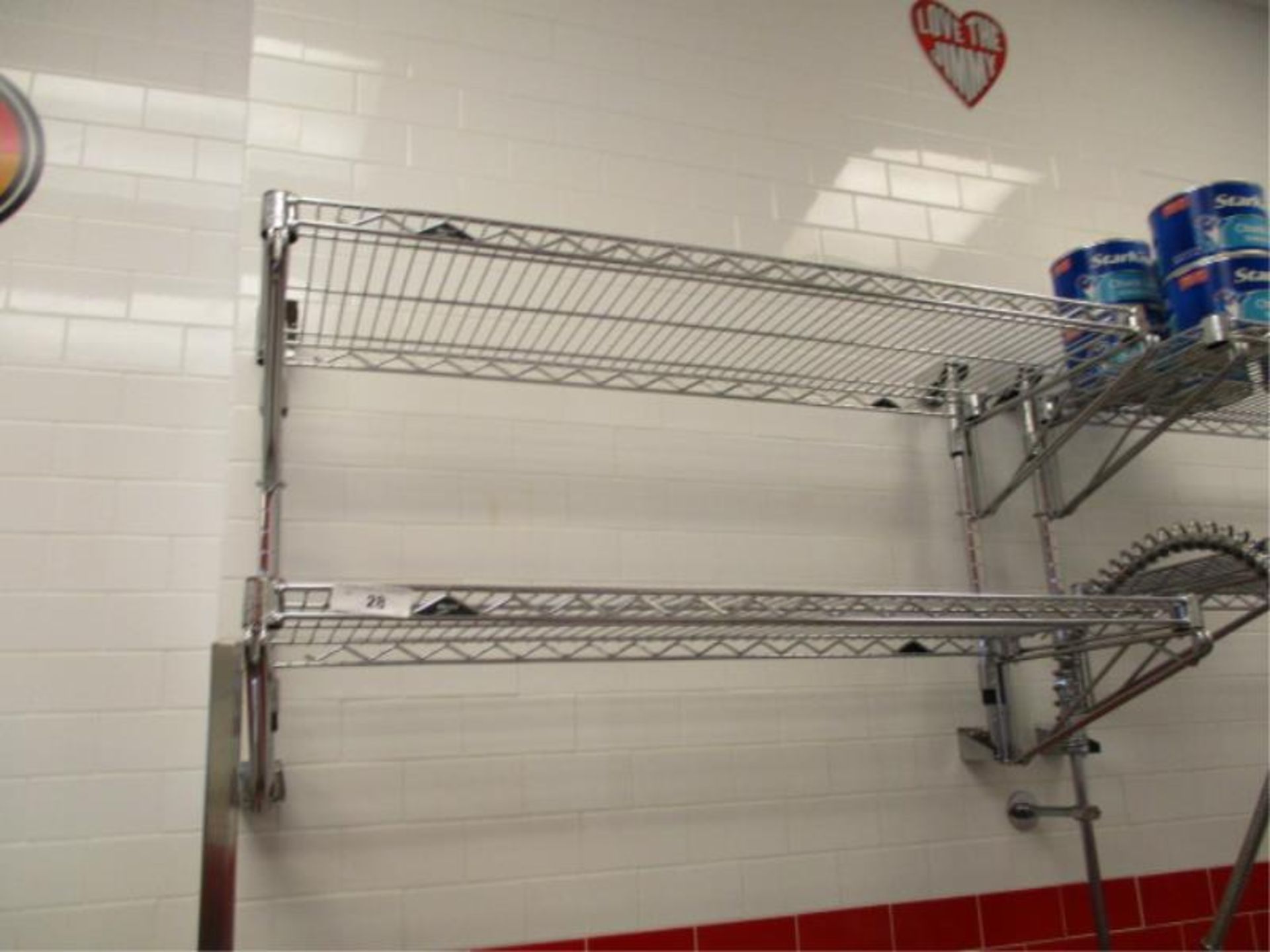 Wall Mounted Metro Shelf w/ 2 Shelves