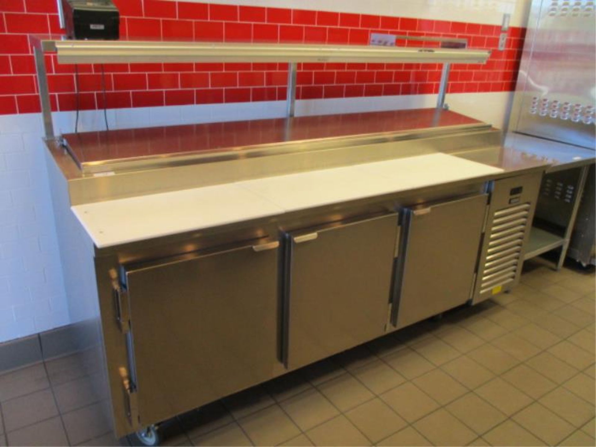 Sandwich Prep Unit by KAIRAK w/ 3 Lower Doors & Upper Rail, Model: KBP-915, SN: K50595F16