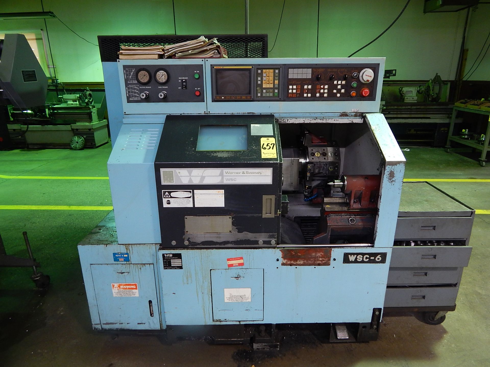 Warner & Swasey Model WSC-6 CNC Turning Center, s/n 1488326, Fanuc 0-T CNC Control, 1.85 In. - Image 2 of 8