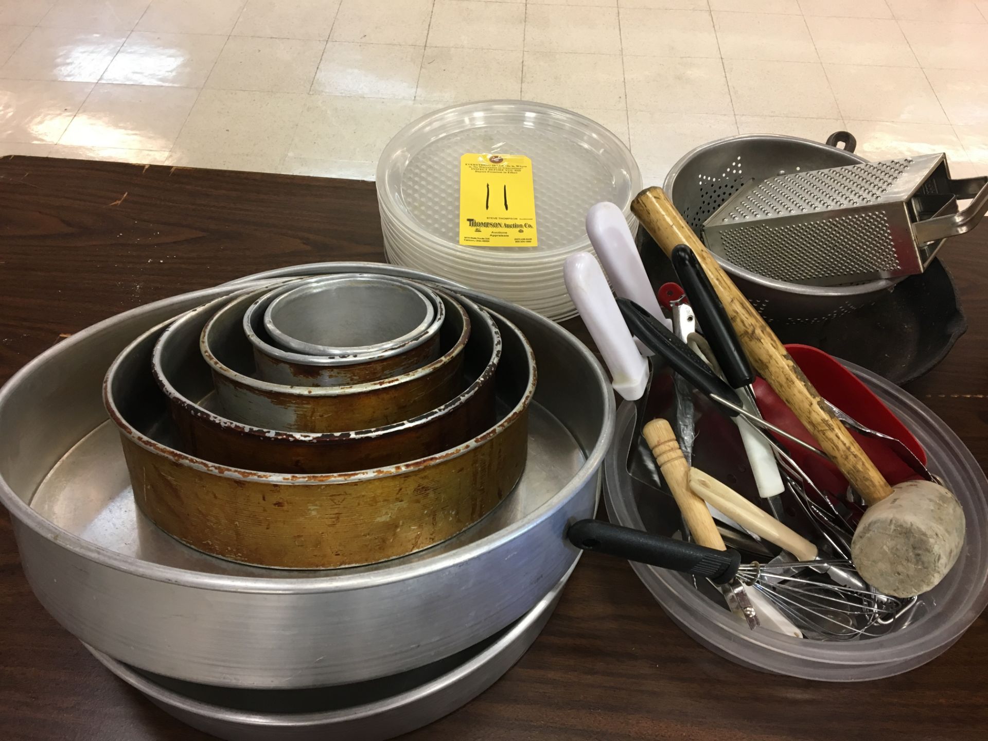 Plates, Utensils, Iron Skillet, Pie Pans'