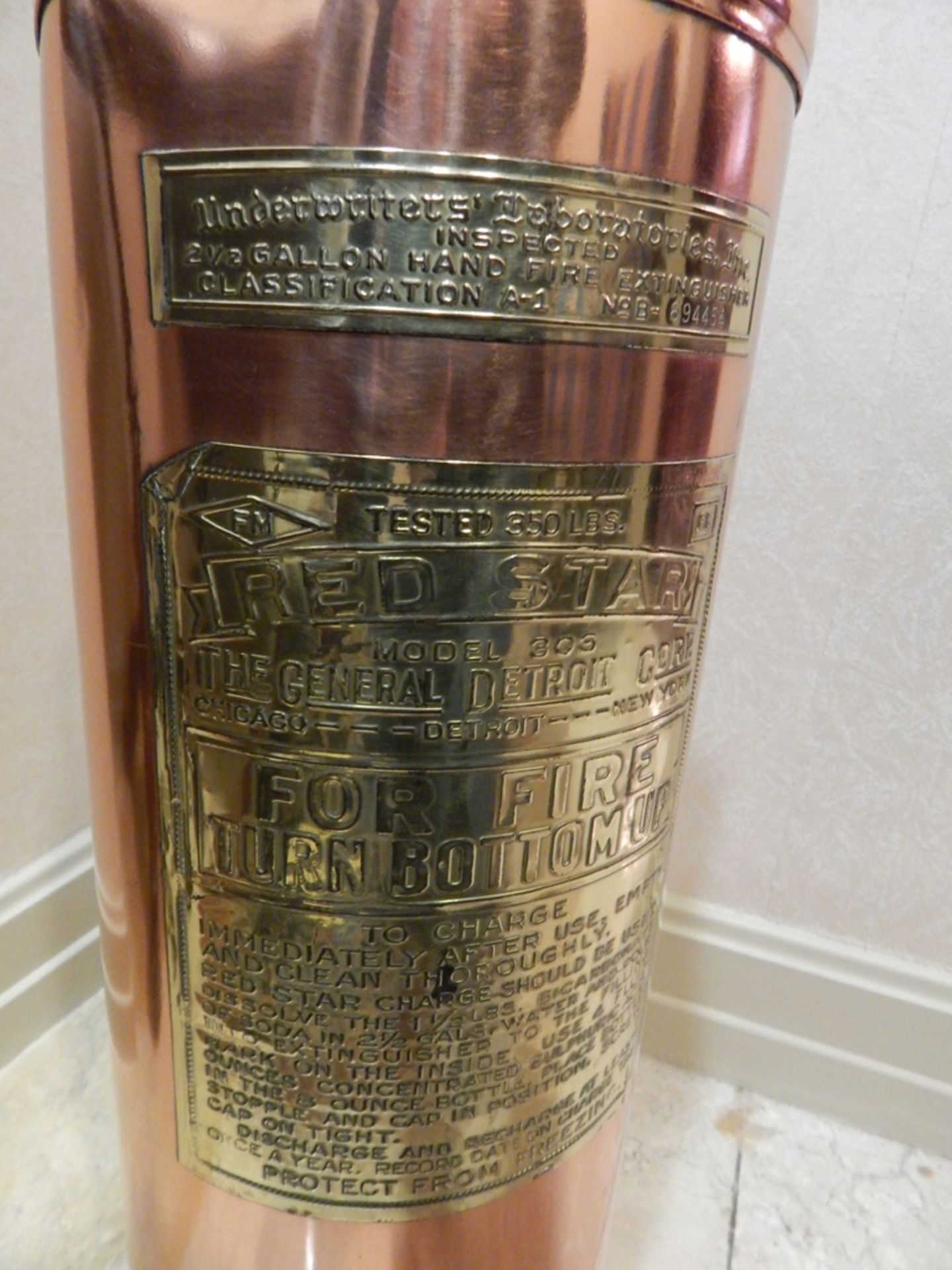 Copper Fire Extinguisher - Image 3 of 4