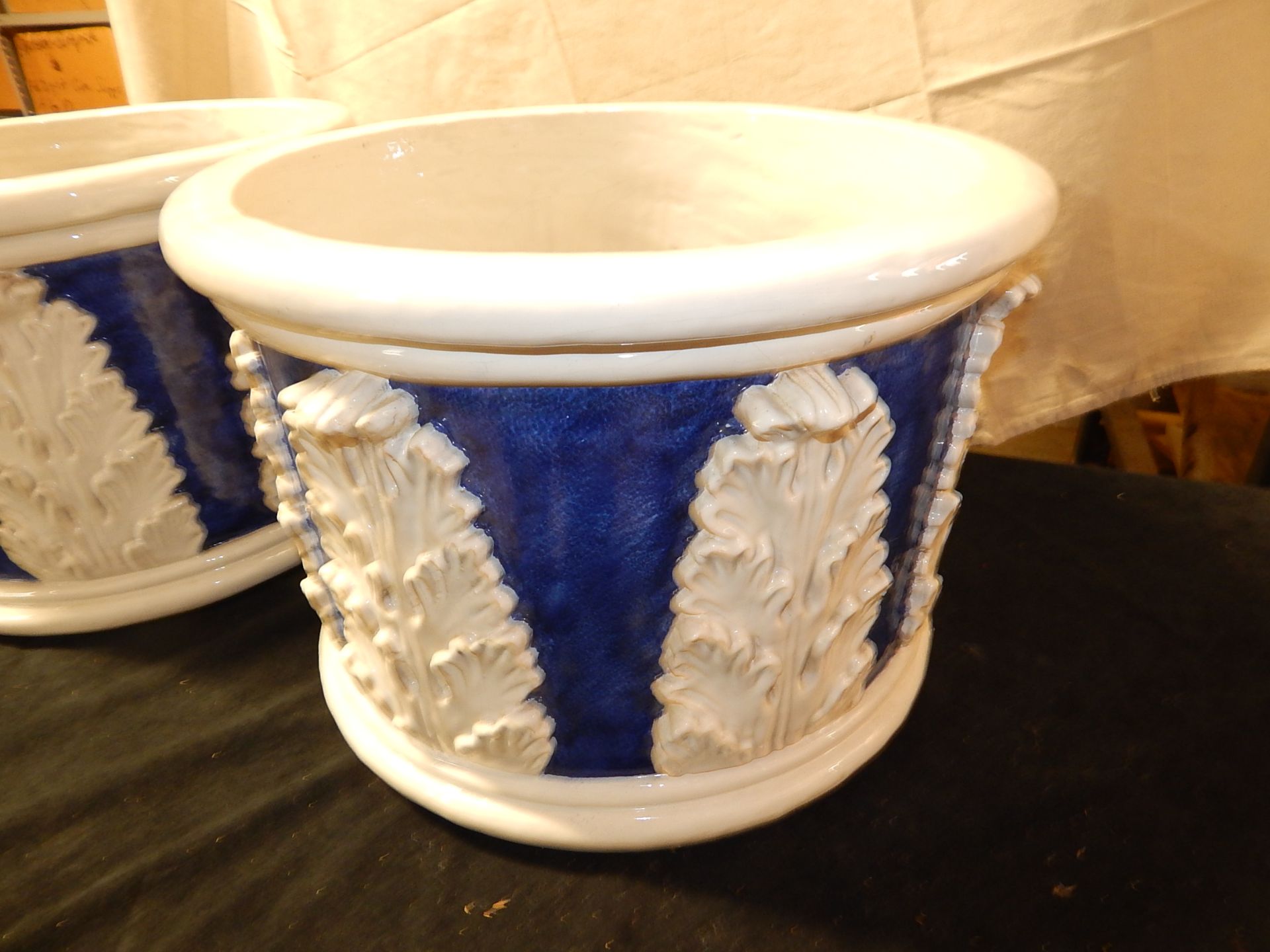 (2) Acanthus-Leaf Urns, 12" Tall, matched pair - Image 3 of 3