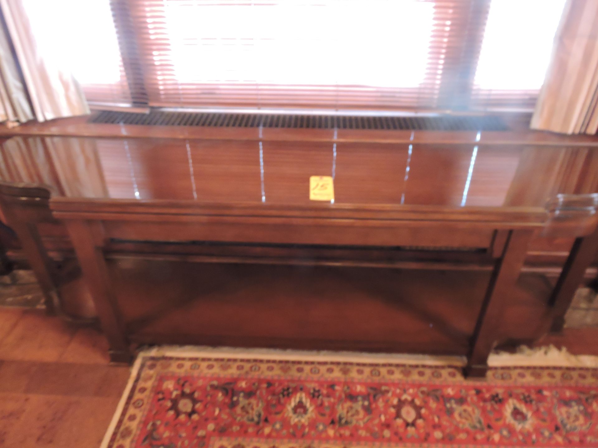 Modern Executive Sofa Table, Cherry Finish, 95" x 20",