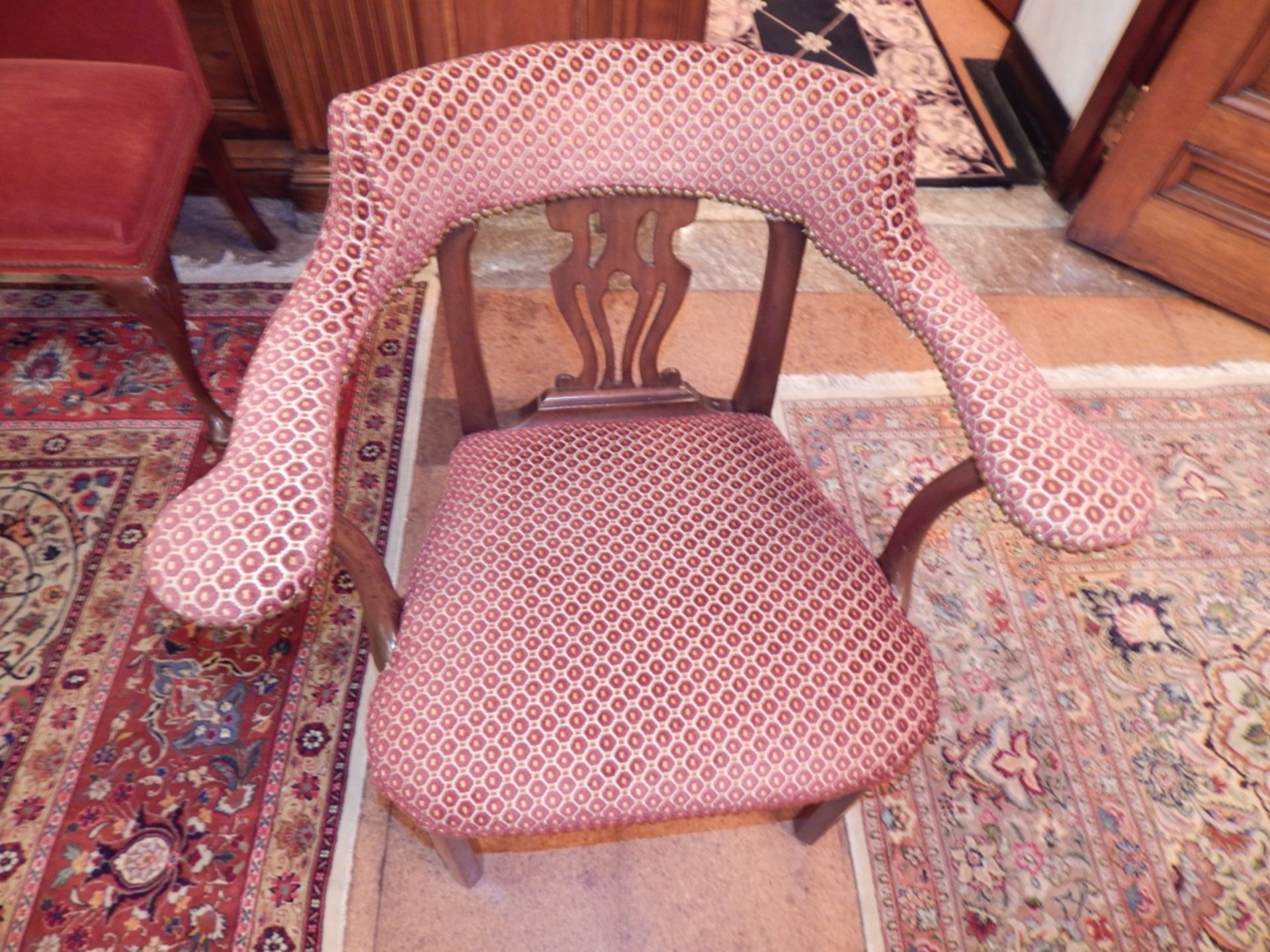 Mahogany Harp-Backed Chairs, possibly Chippendale - Image 2 of 3