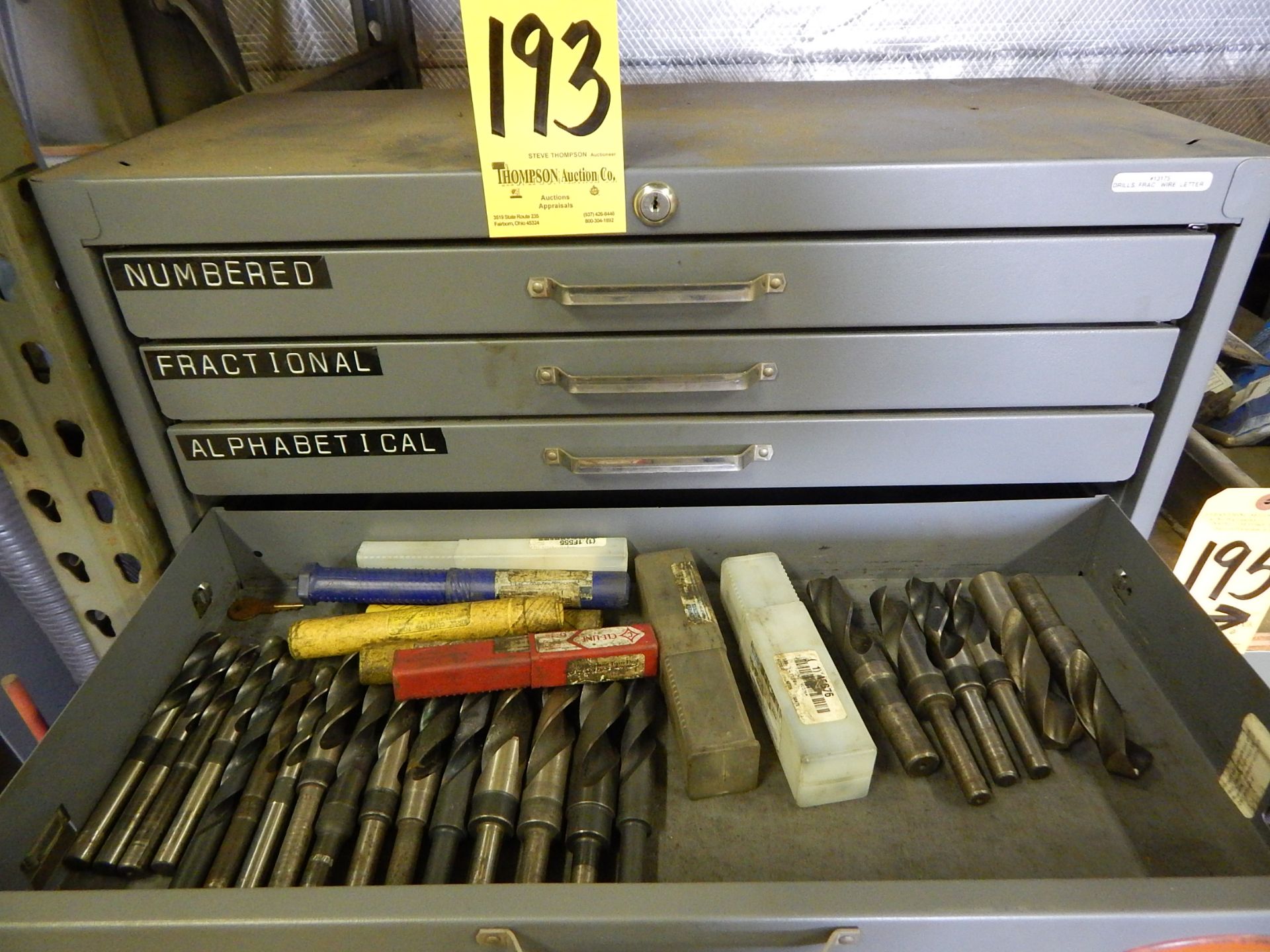 Huot Drill Bit Cabinet and Contents