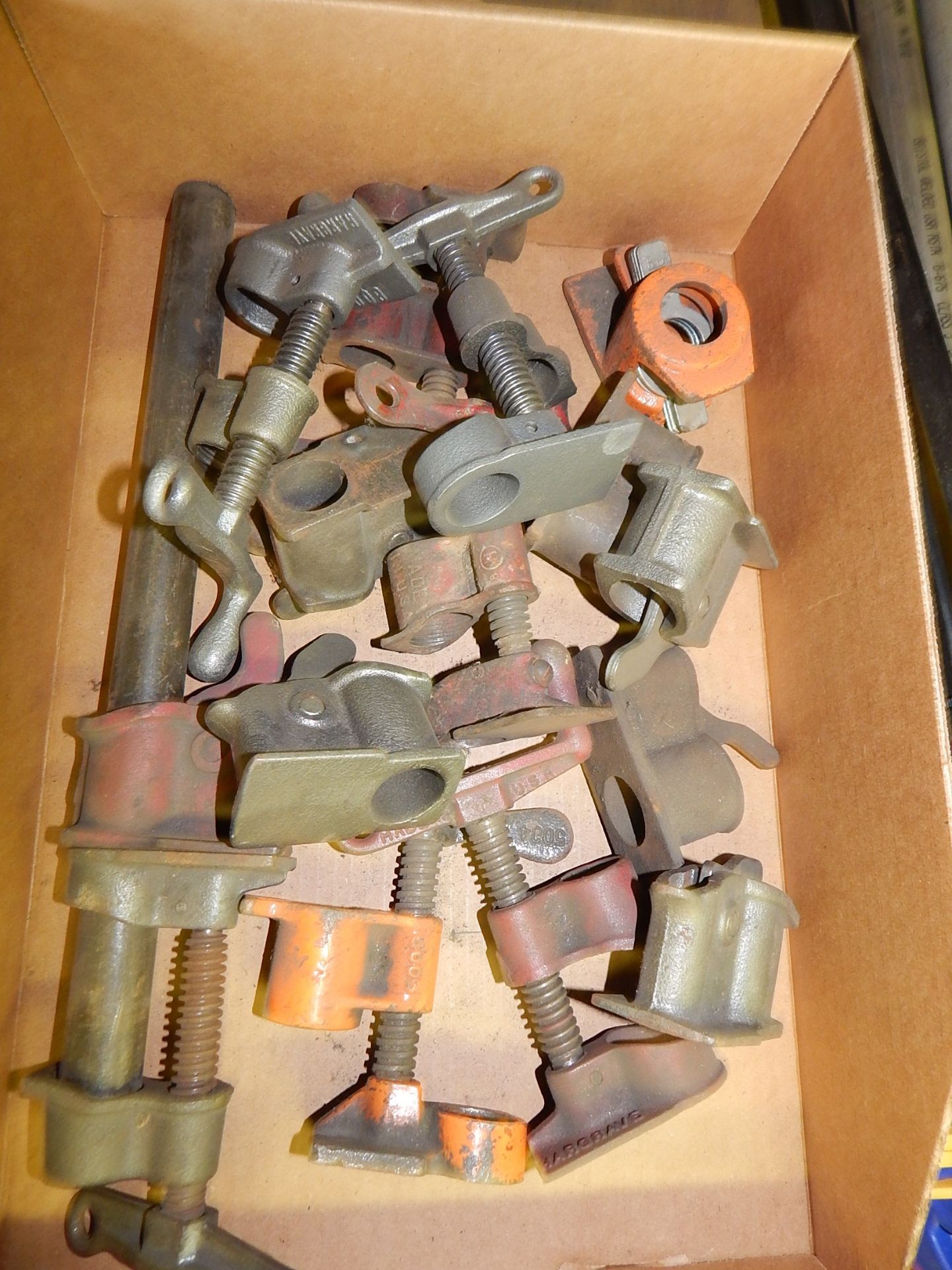 (2) Irwin Quick Grip Clamps, (2) Bar Clamps, and Bar Clamp Parts