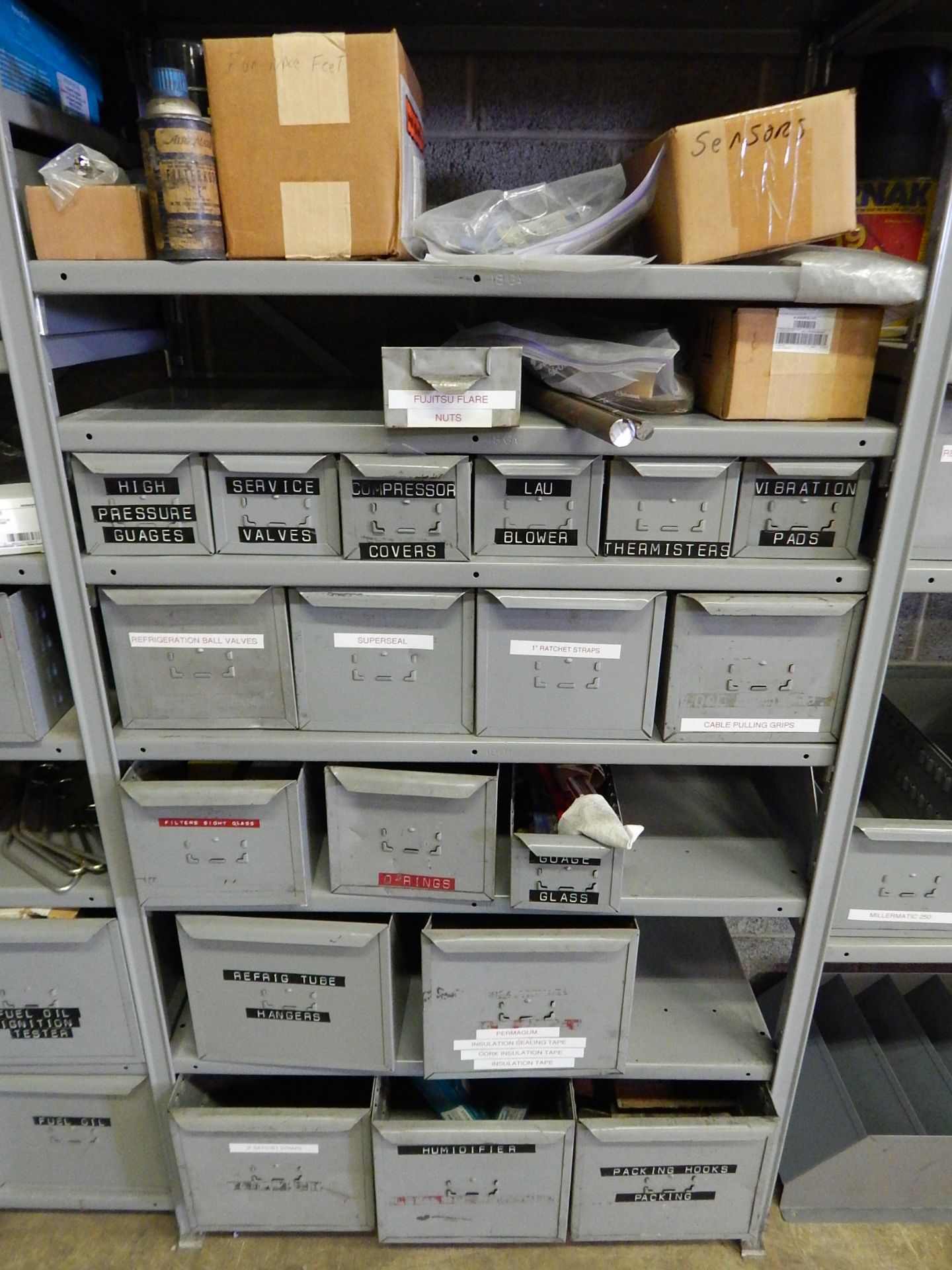 (9) Sections of Metal Shelving and Contents - Image 6 of 12