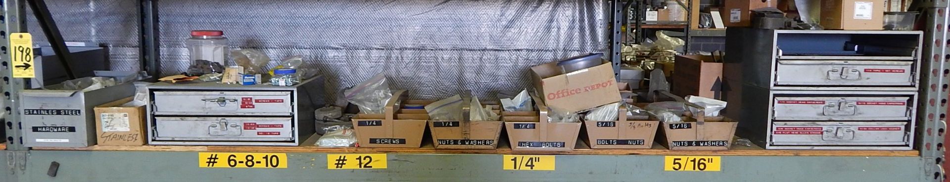 Contents of (1) Shelf of Pallet Shelving