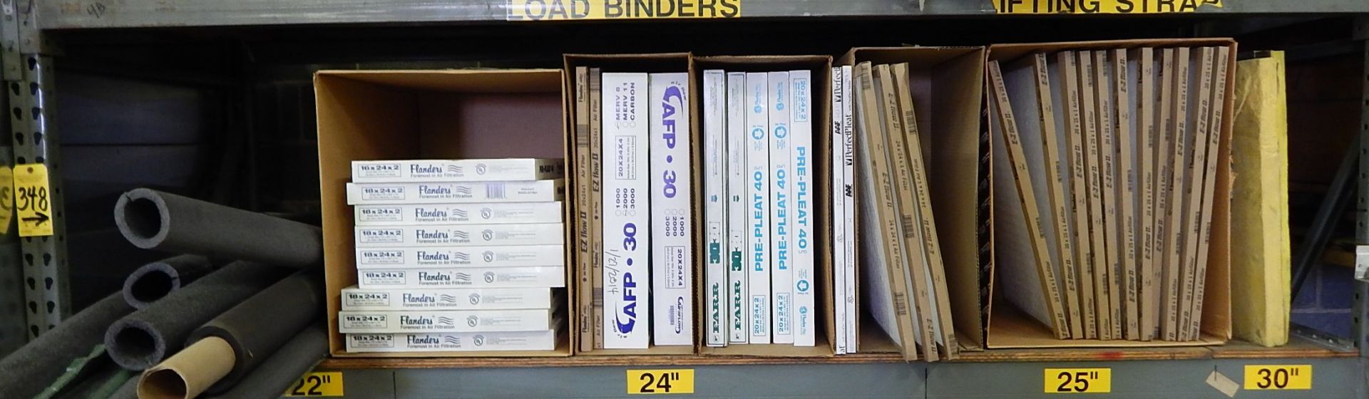 Contents of Shelf of Pallet Shelving