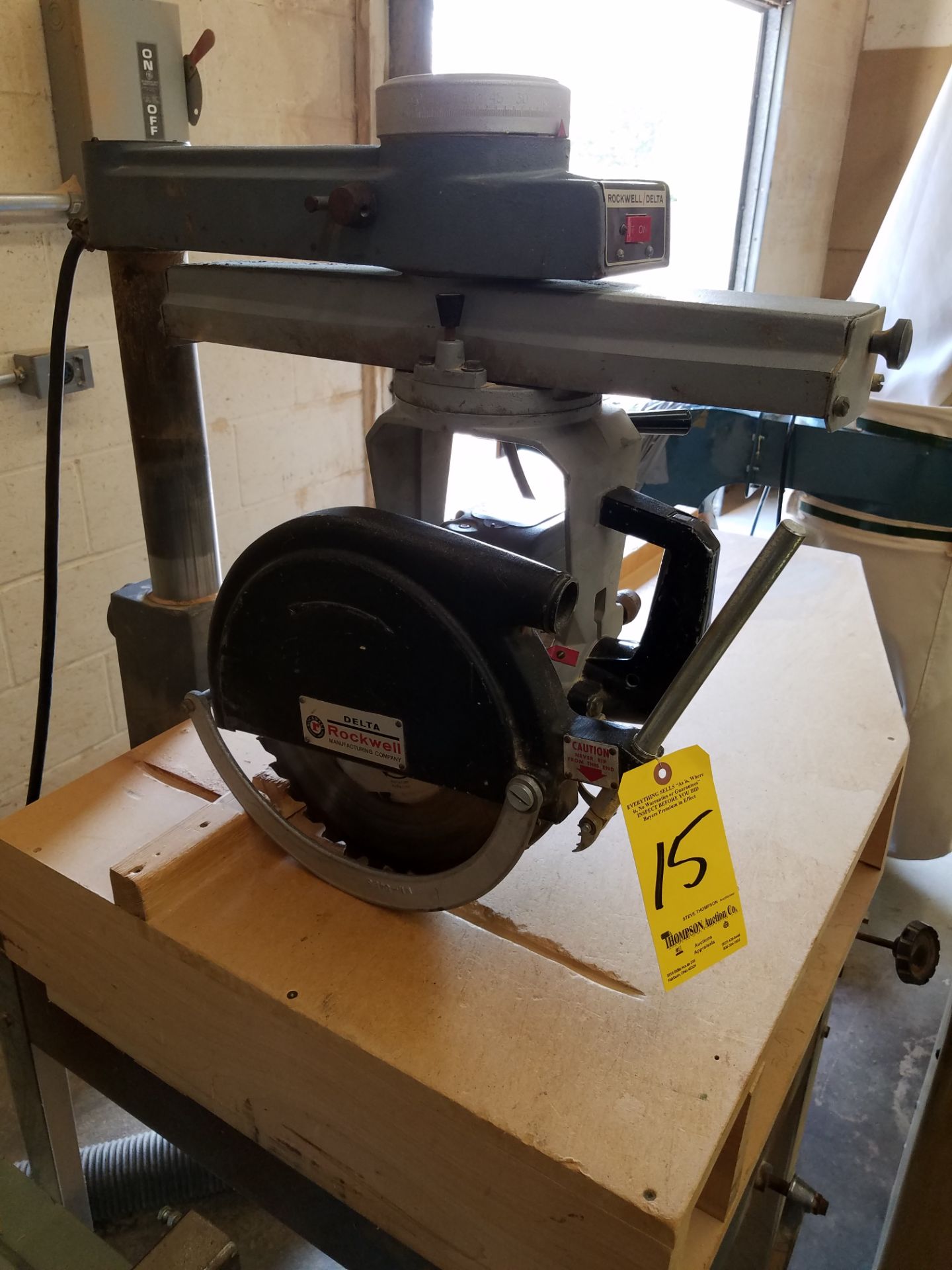 Delta Rockwell 12 in Radial Arm Saw Model 12-AS, s/n GF 3053, $50 Loading Fee - Image 2 of 3