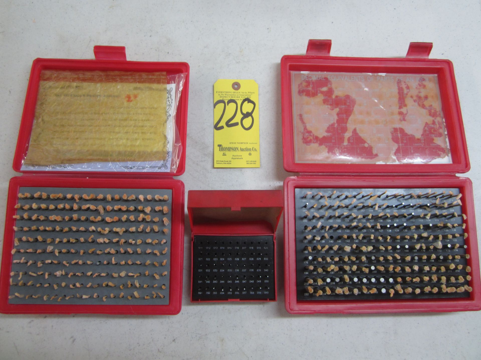 (3) Pin Gage Sets, (2) .061 In. - .250 In., (1) .011 In. - ,060 In. MINUS