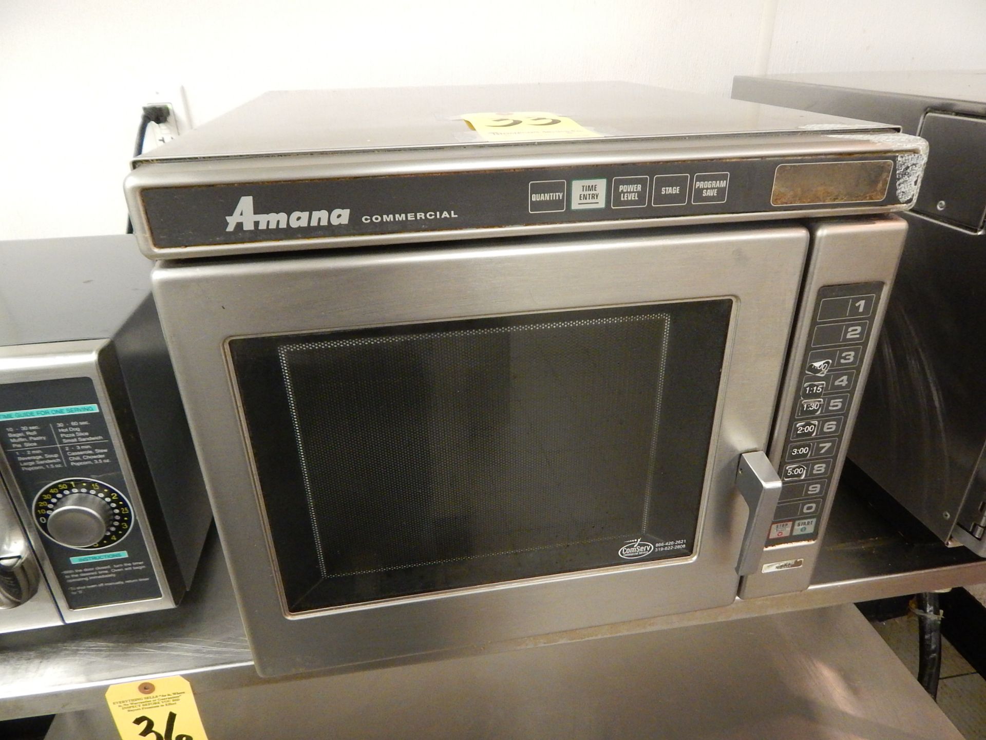 Amana Model RC17S2 Commercial Microwave, SN 17115175LN