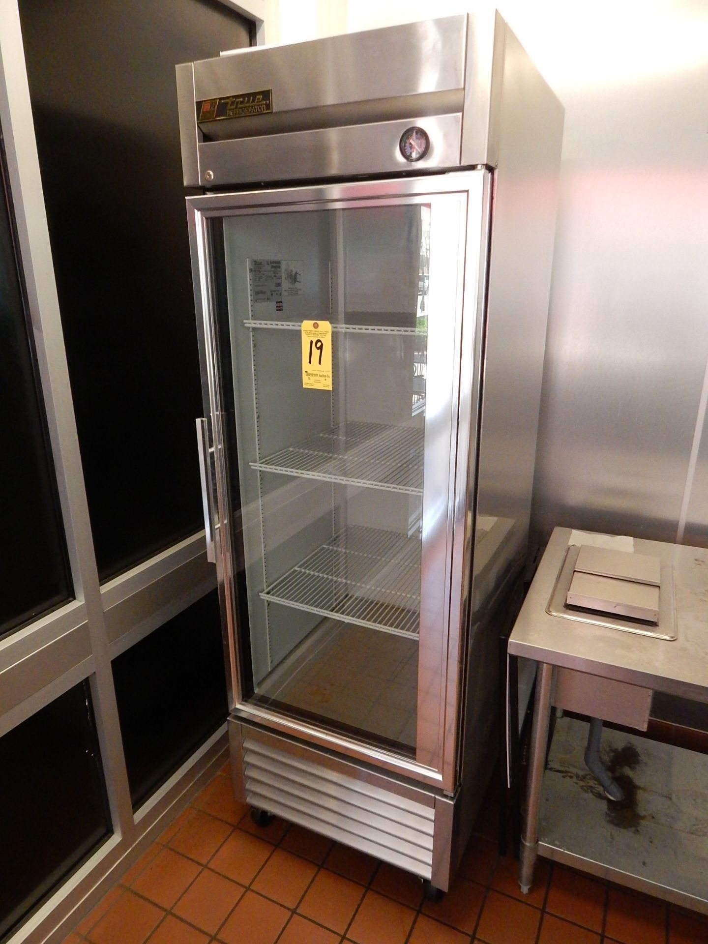 True Model T-23G One Section Glass Door Reach-In Refrigerator, SN 8409988